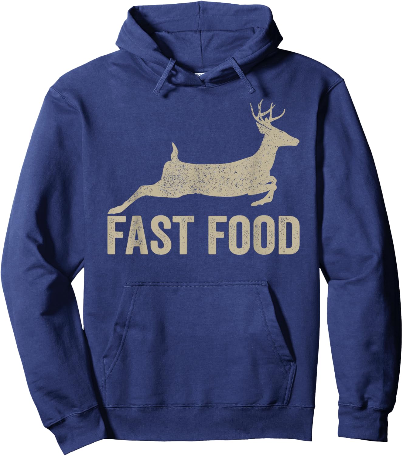 Fast Food Deer Hunter - Funny Hunting Hoodie - Hoodie | Navy