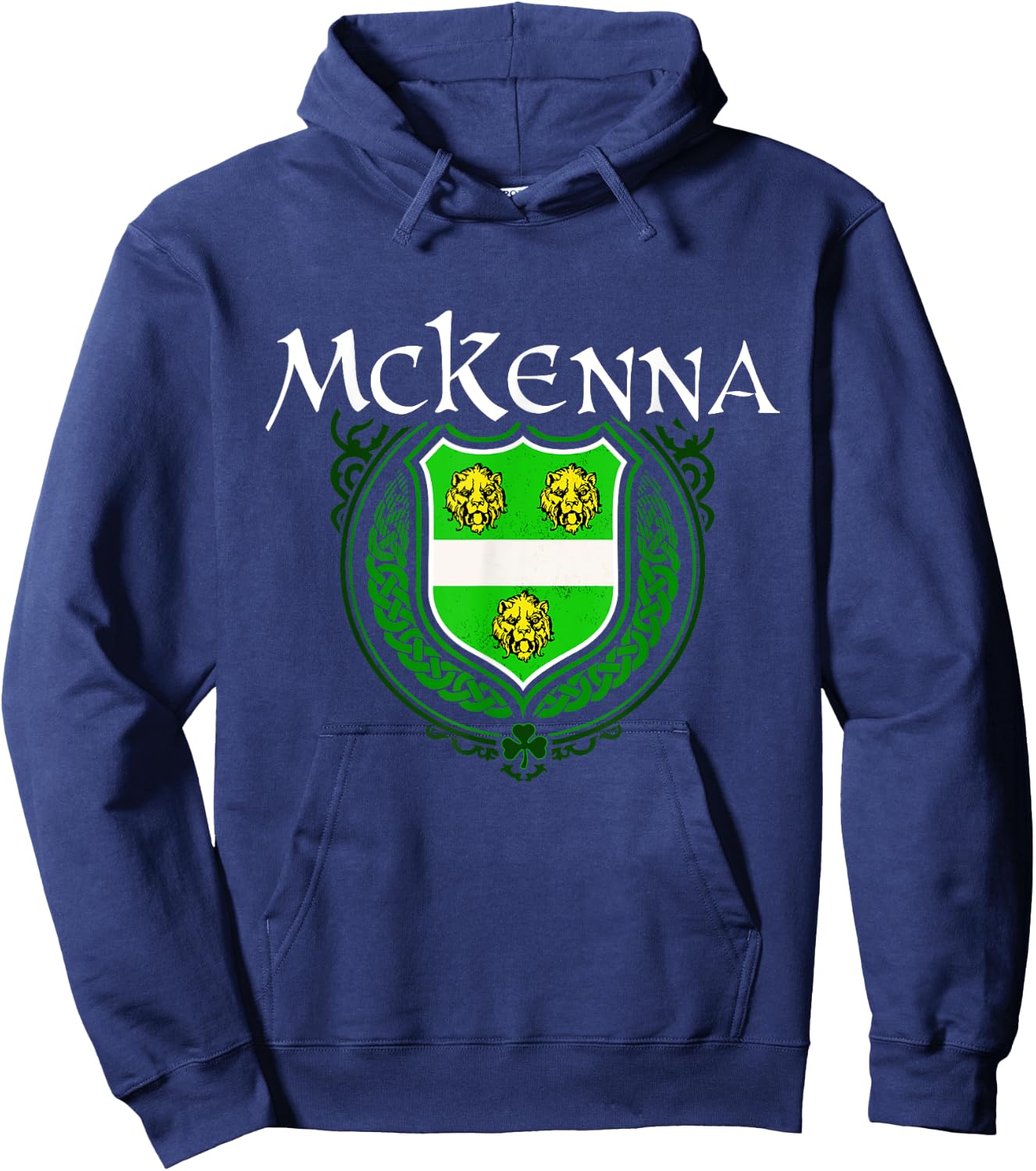 McKenna Surname Irish Clan Tartan Badge Ireland Hoodie - Hoodie | Navy