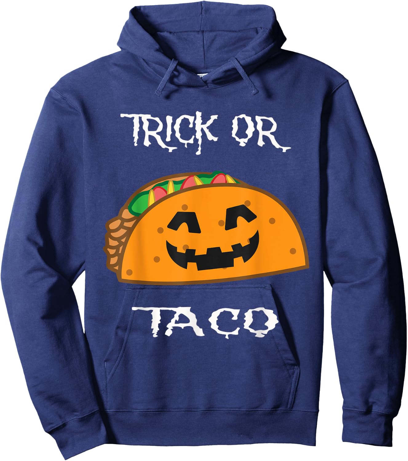 Trick or Taco, Funny Halloween costume Hoodie - Hoodie | Navy