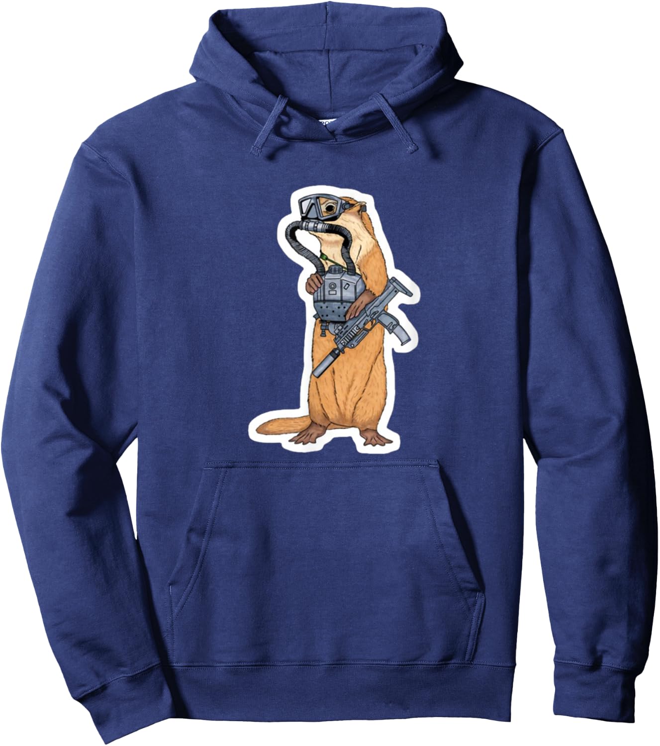Cute Tactical Operator Military Otter Veteran Hoodie - Hoodie | Navy