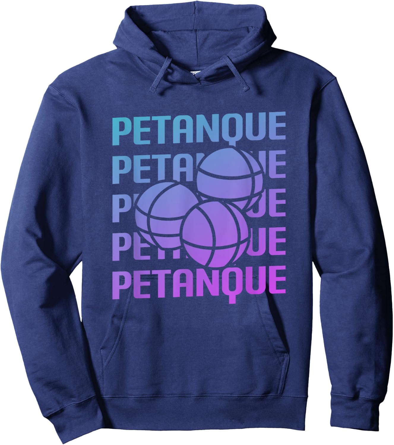 Retro Vintage Classic Petanque Player Hoodie - Hoodie | Navy