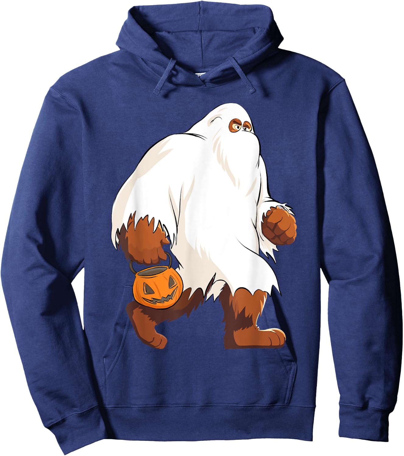Funny Bigfoot Ghost Halloween Costume Hoodie - Hoodie | Navy