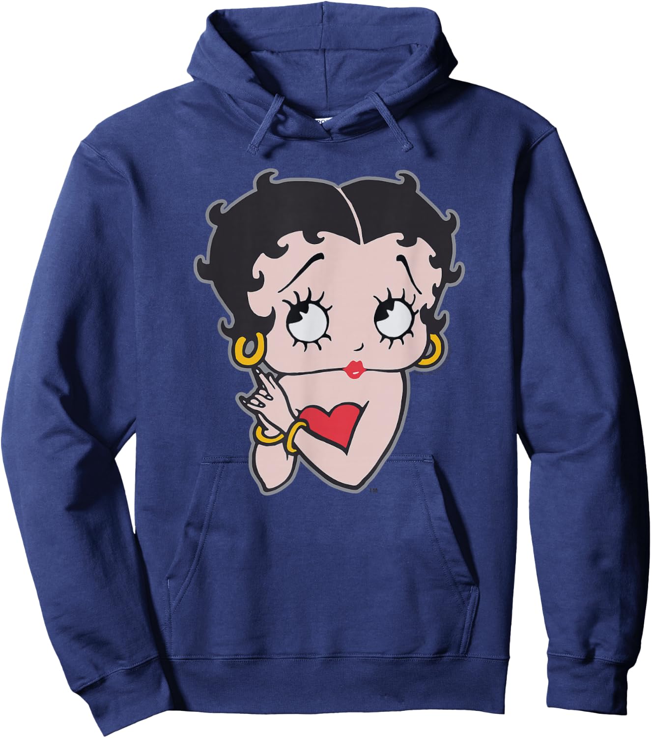 Betty Boop Hands Clasped Pose Poster V-2 Hoodie - Hoodie | Navy