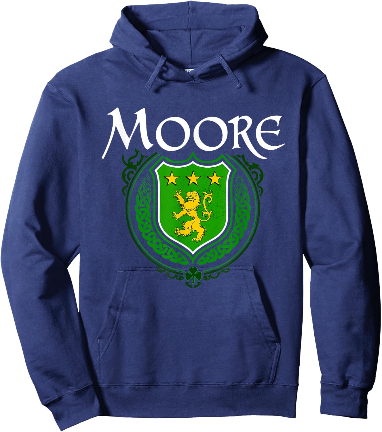 Moore Surname Irish Clan Tartan Badge Ireland Hoodie - Hoodie | Navy