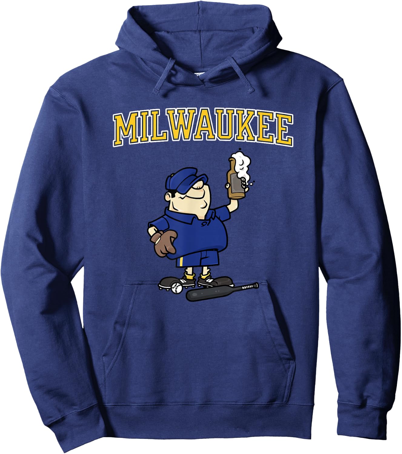 Milwaukee Baseball and Beer Hoodie - Hoodie | Navy