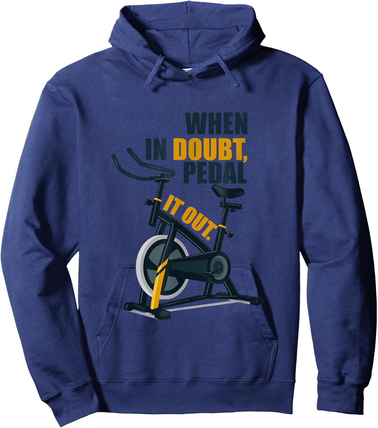 Spinning Class Saying Gym Workout Fitness Hoodie - Hoodie | Navy