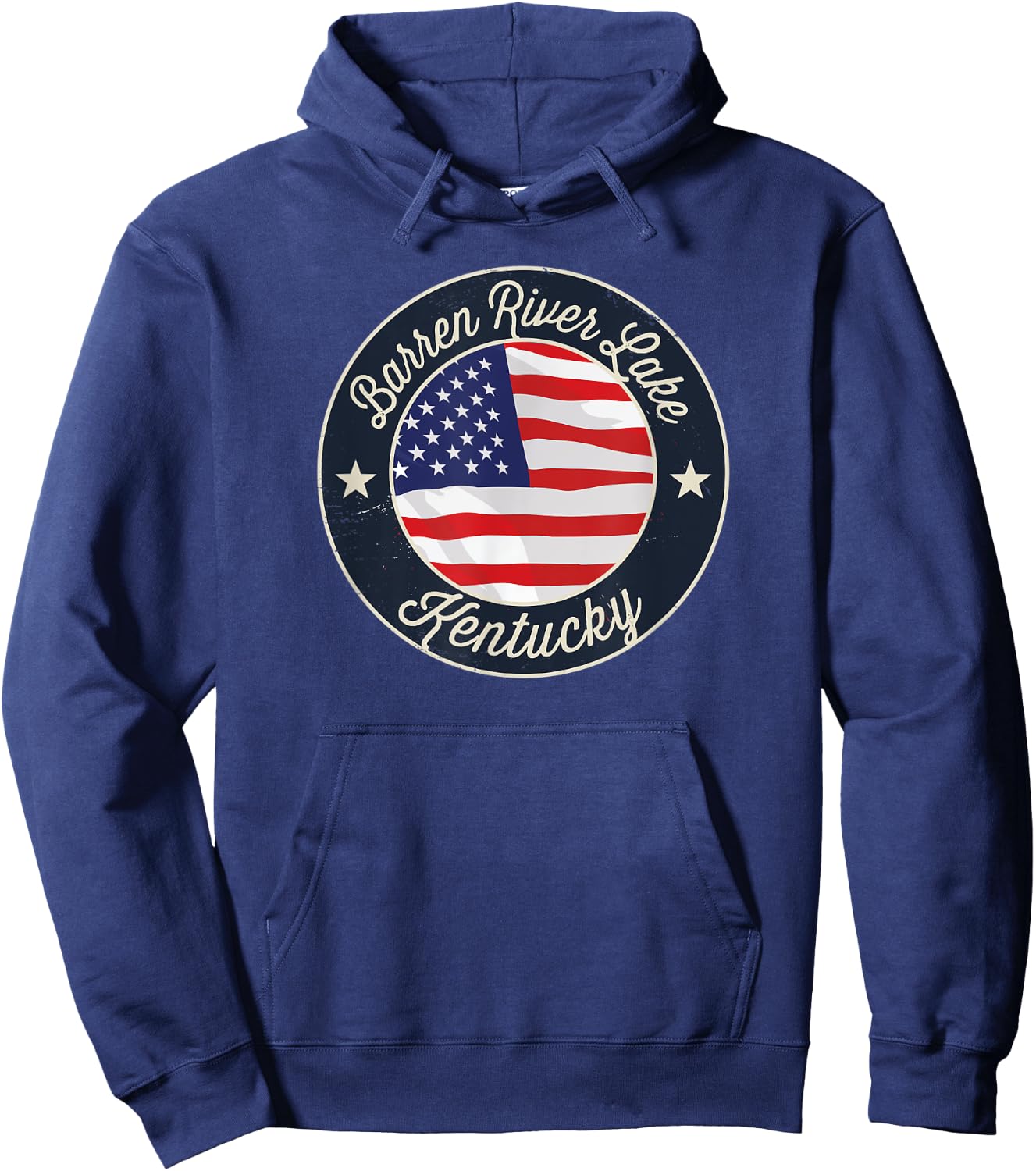Barren River Lake - Patriotic Kentucky Souvenir Hoodie - Hoodie | Navy
