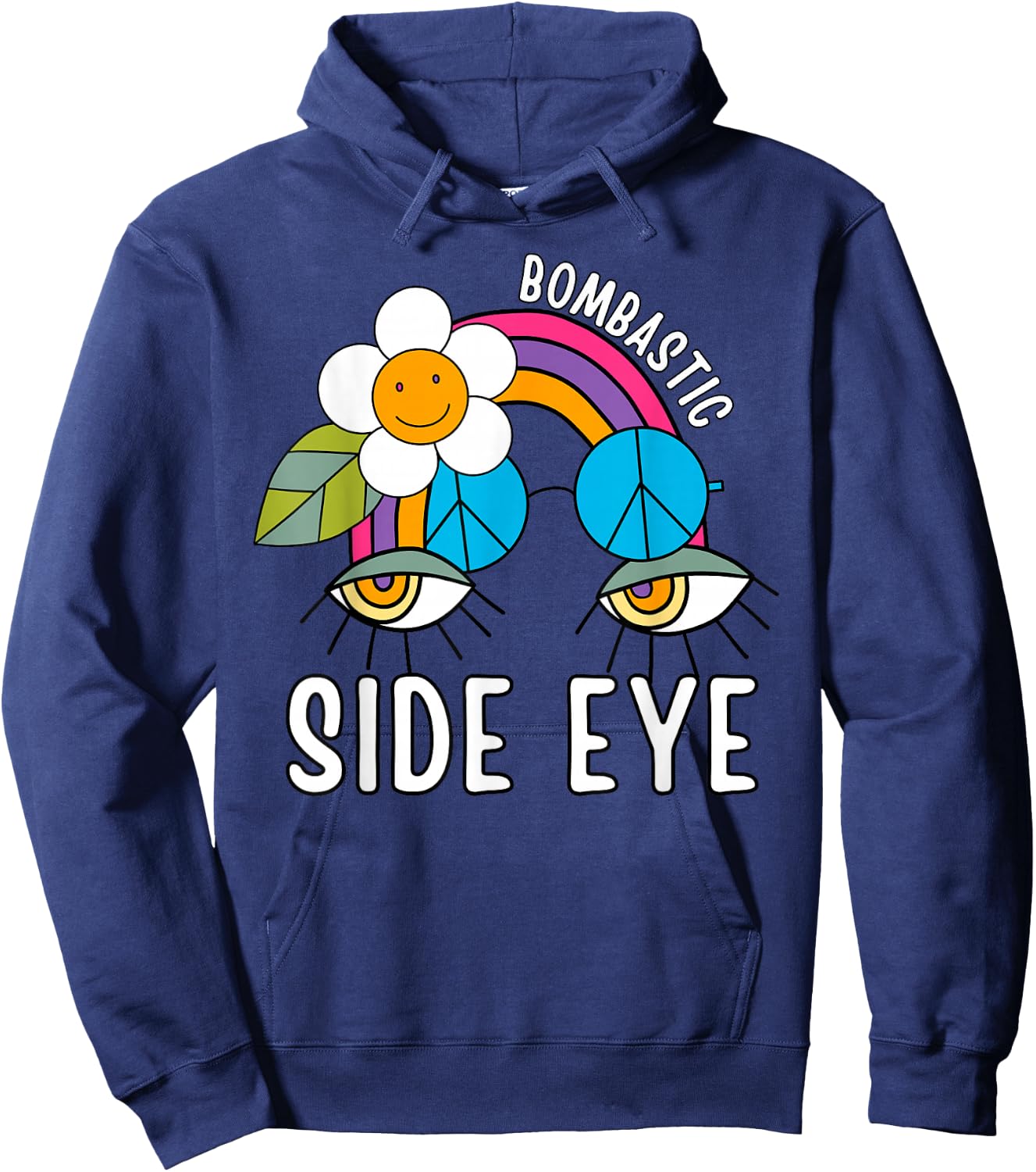 Bombastic Side Eye Funny Viral Catchphrase Meme Hoodie - Hoodie | Navy