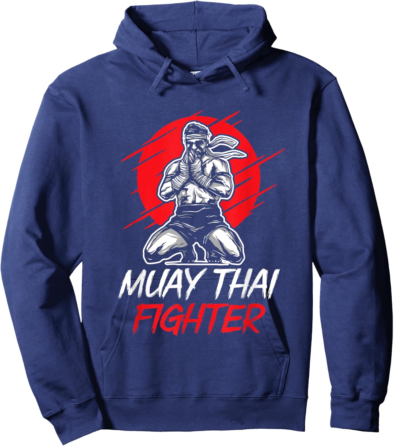 Muay Thai Fighter Martial Arts Boxing Hobby Hoodie - Hoodie | Navy
