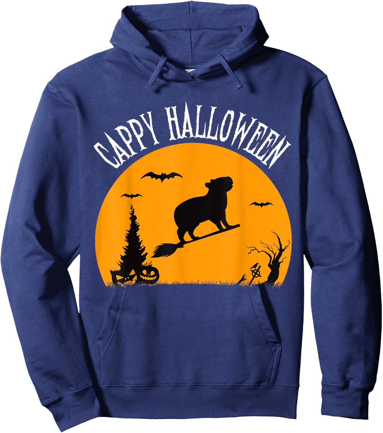 Cappy Halloween Funny Capybara Costume Hoodie - Hoodie | Navy