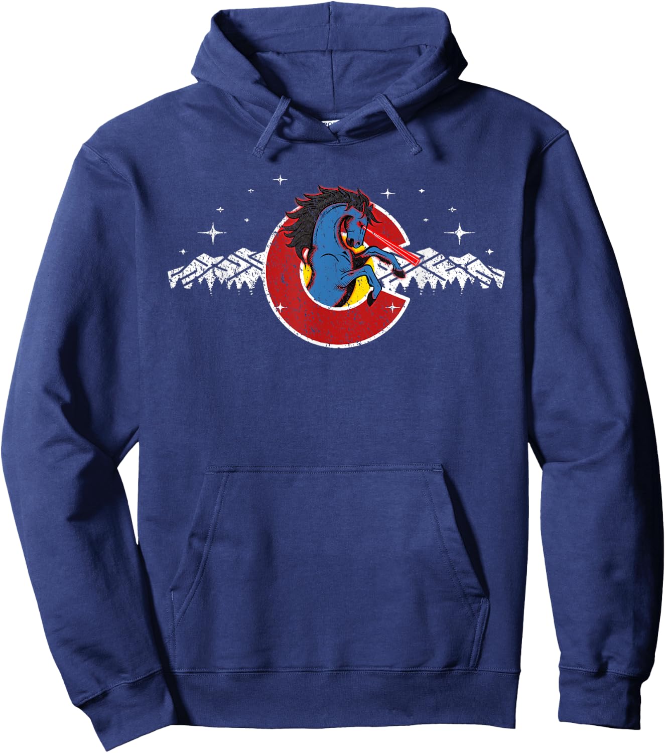 Colorado Blucifer Demon Horse Hoodie - Hoodie | Navy