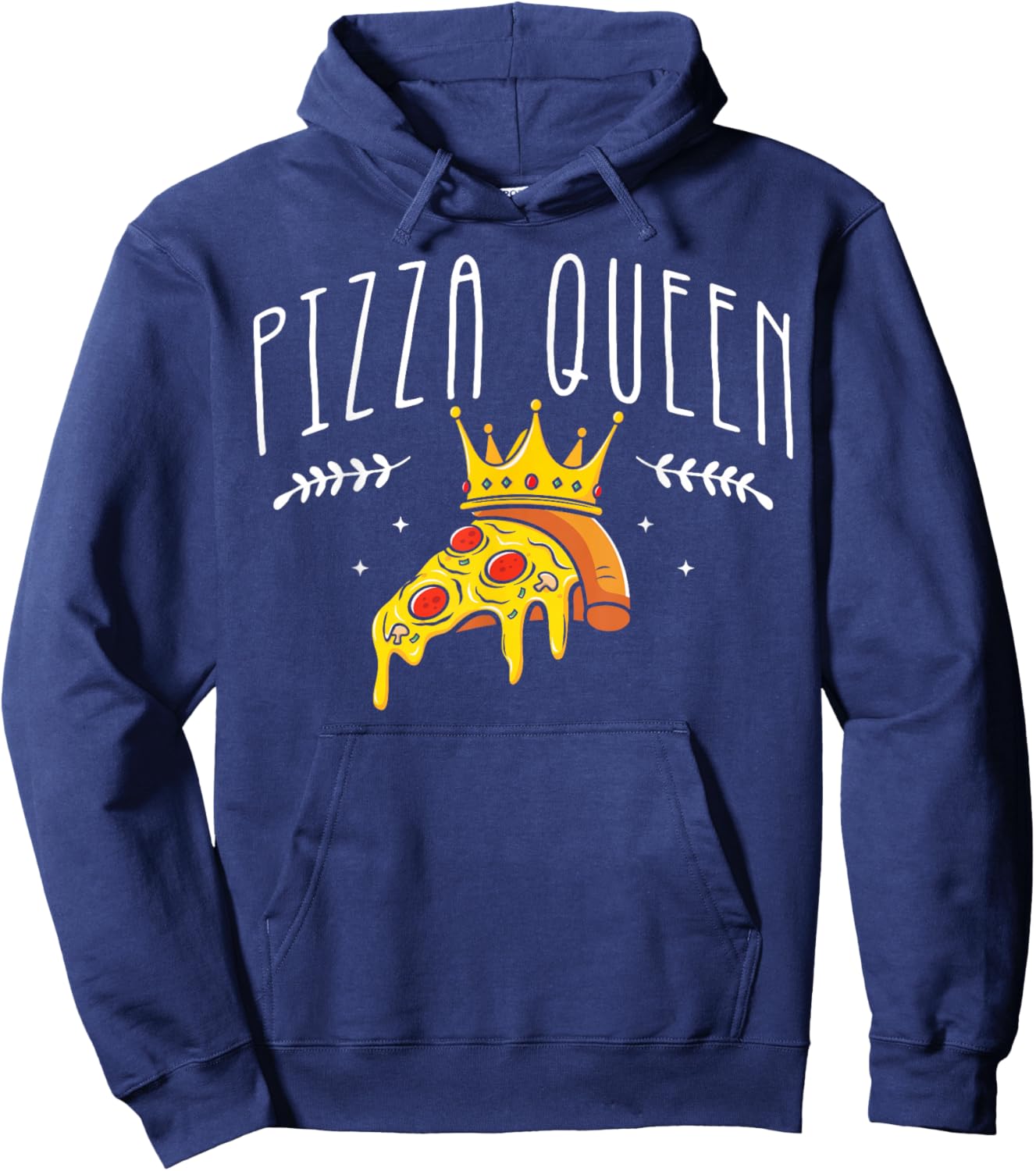 Pizza Queen Italian Food Pie Cheese Pizza Lover Hoodie - Hoodie | Navy