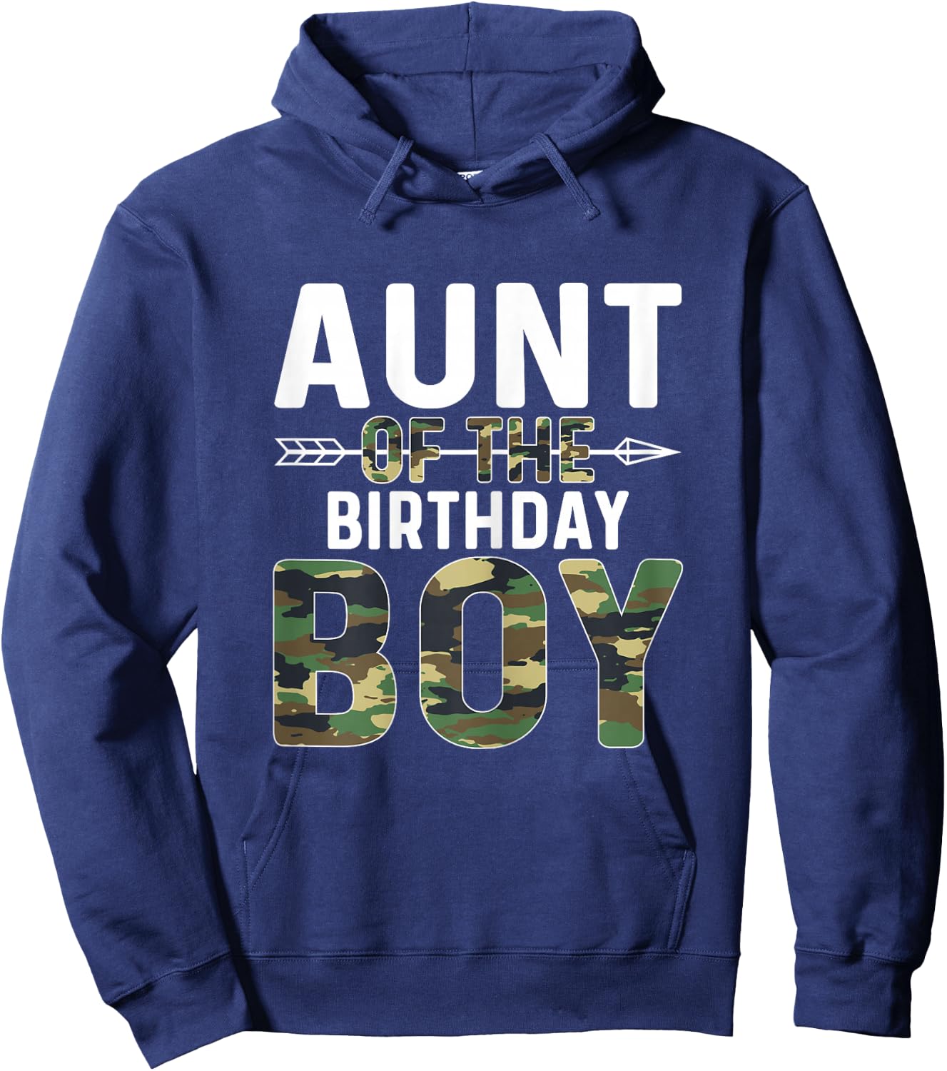 Camouflage Aunt of the Birthday Boy Hoodie - Hoodie | Navy