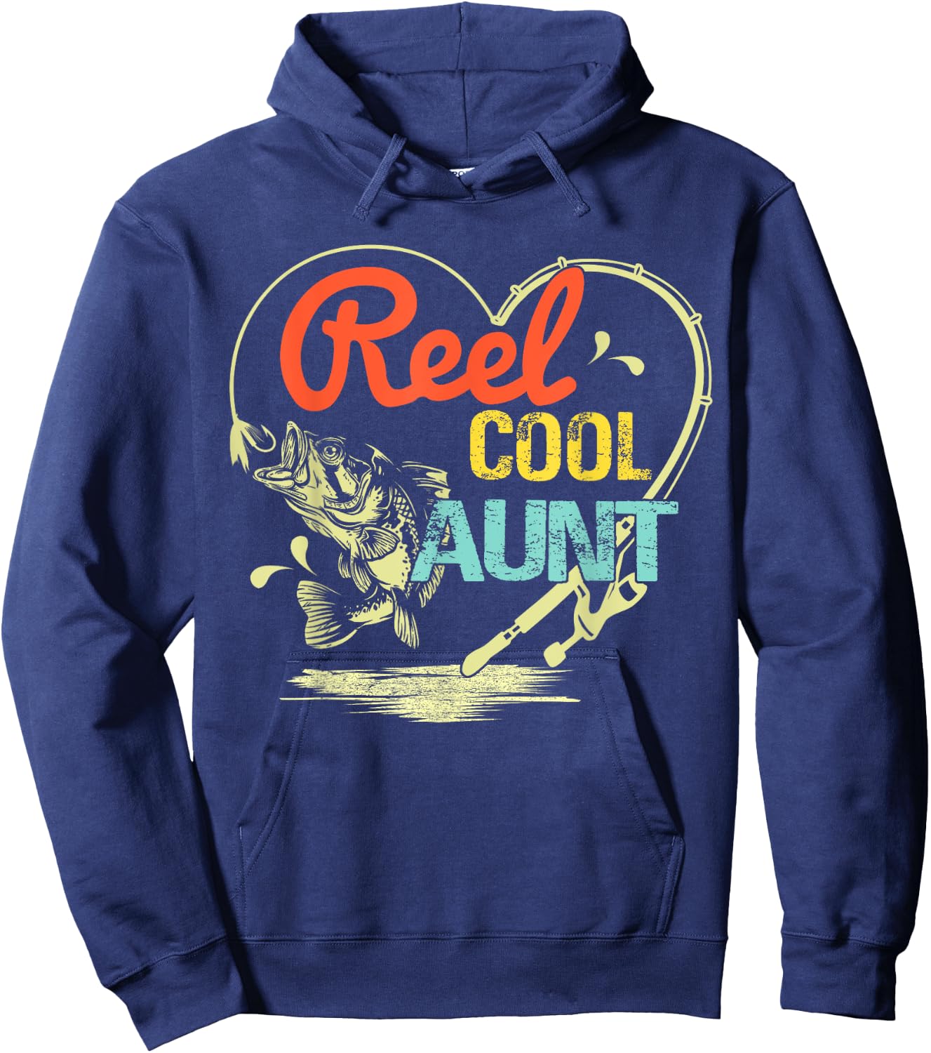 Reel Cool Aunt Fishing Mothers Day For Hoodie - Hoodie | Navy