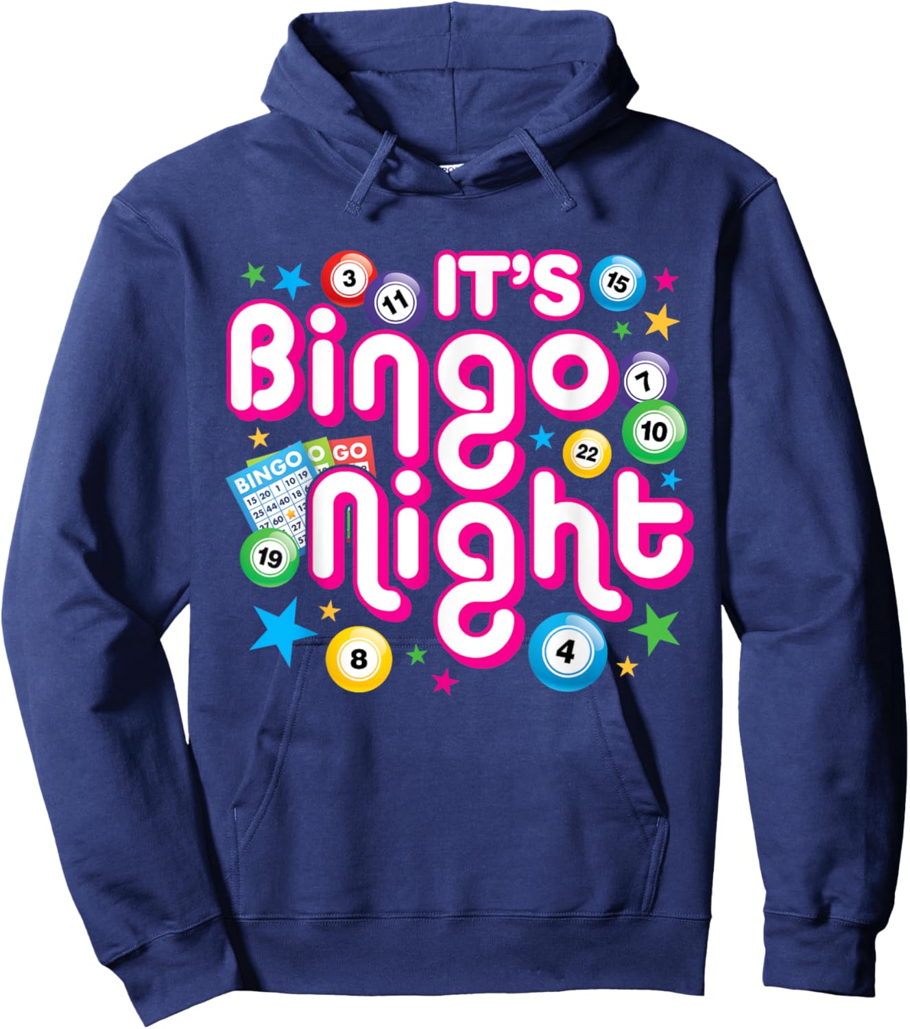 It's Bingo Night Funny Bingo Player Lover Hoodie - Hoodie | Navy
