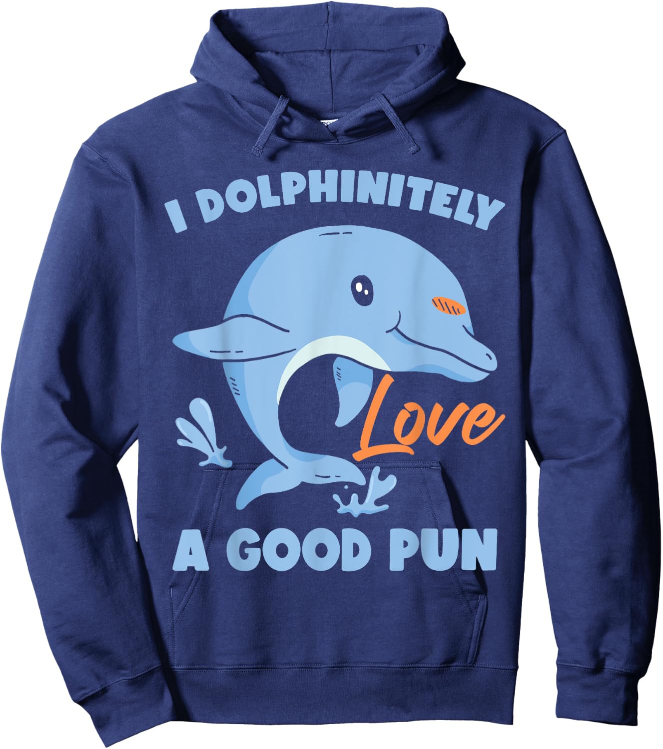 Cute Dolphin Hoodie - Hoodie | Navy