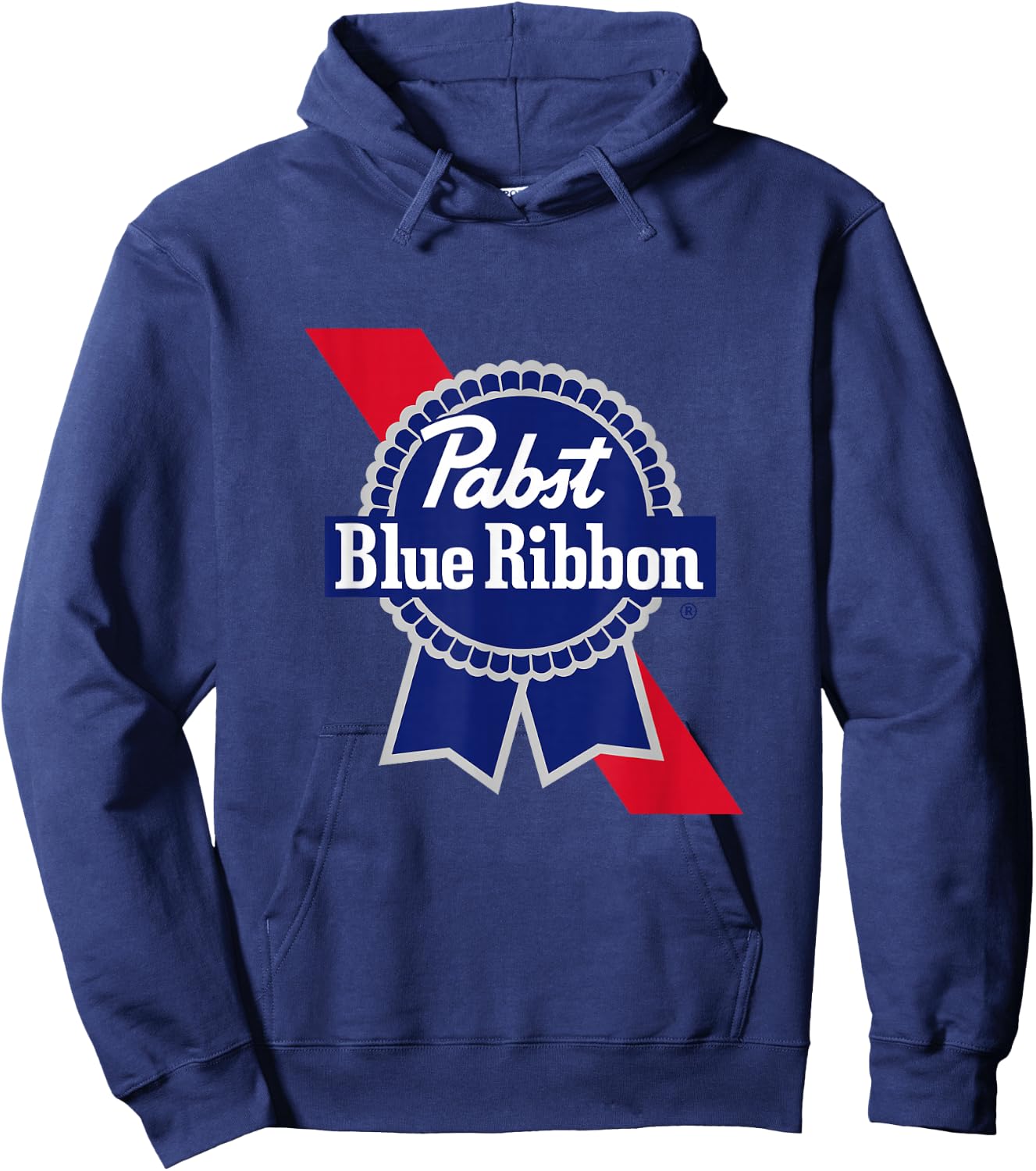 Pabst Crest and Ribbon Licensed Logo Hoodie - Hoodie | Navy