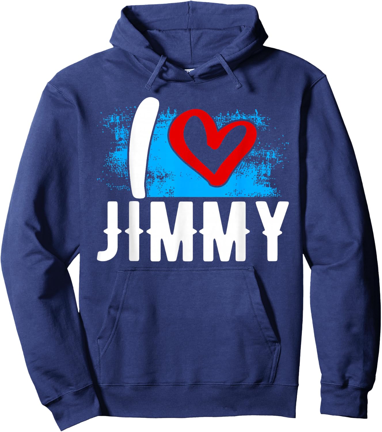 I Love JIMMY Name Jim Hoodie - Hoodie | Navy