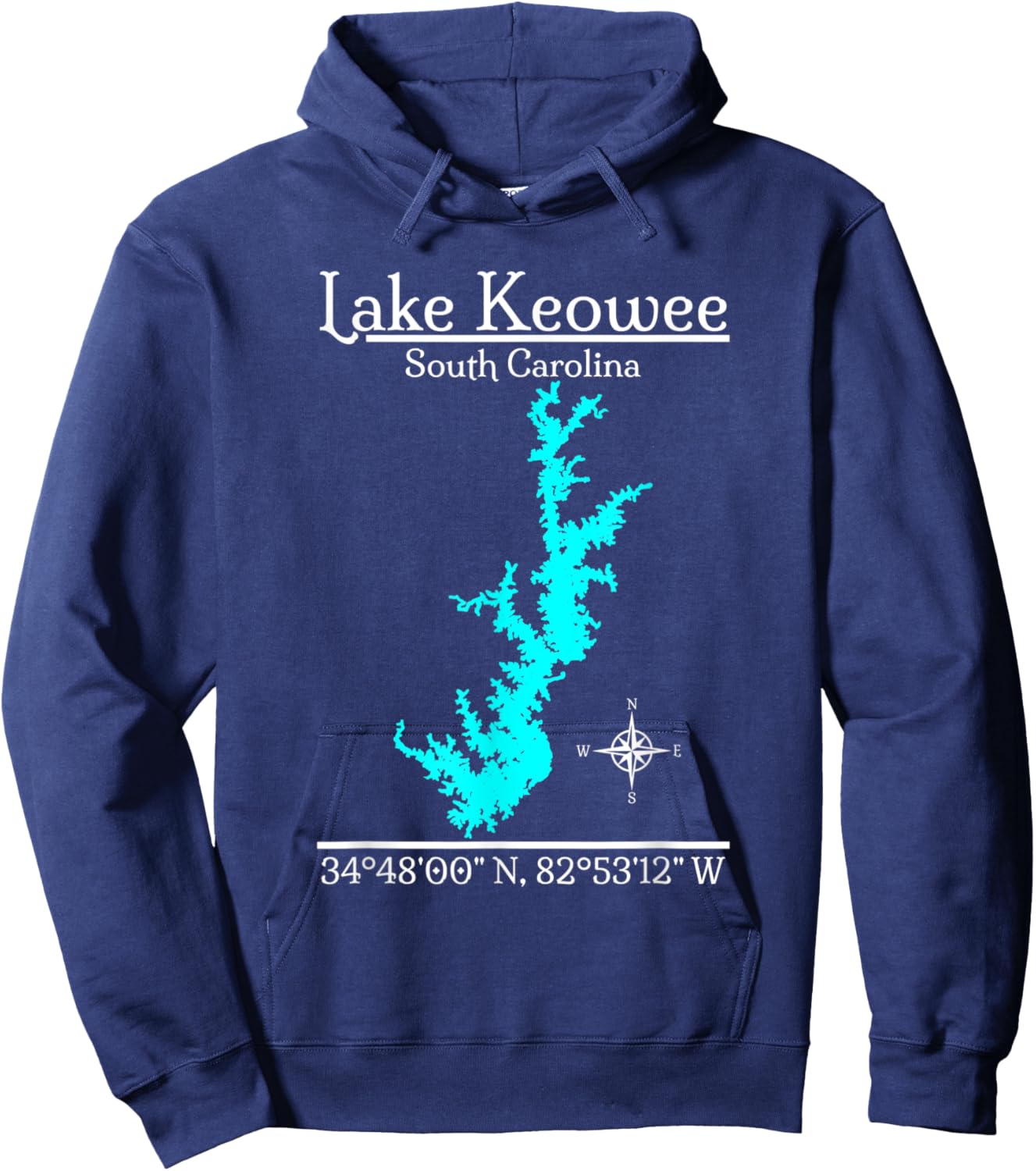 Lake Keowee - South Carolina Hoodie - Hoodie | Navy