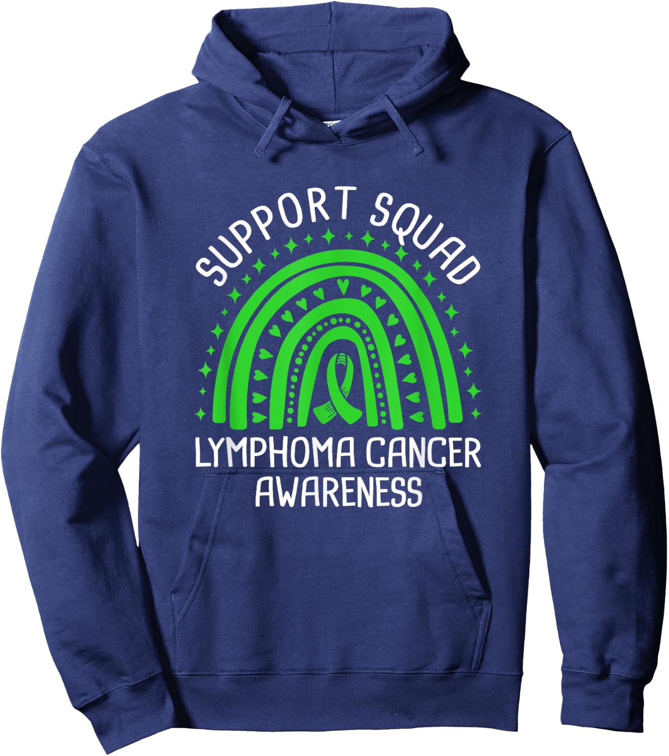 Support Squad Lymphoma Cancer Awareness Hoodie - Hoodie | Navy
