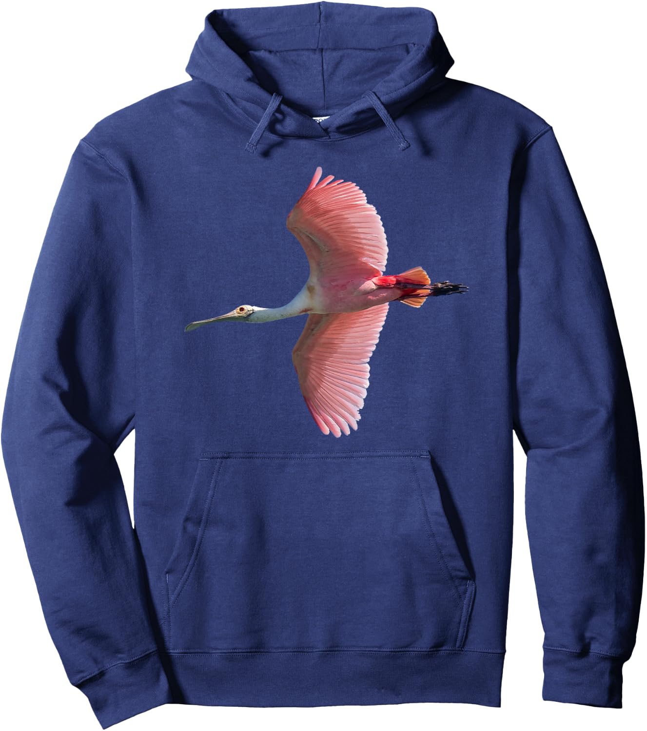Roseate Spoonbill in Flight Hoodie - Hoodie | Navy