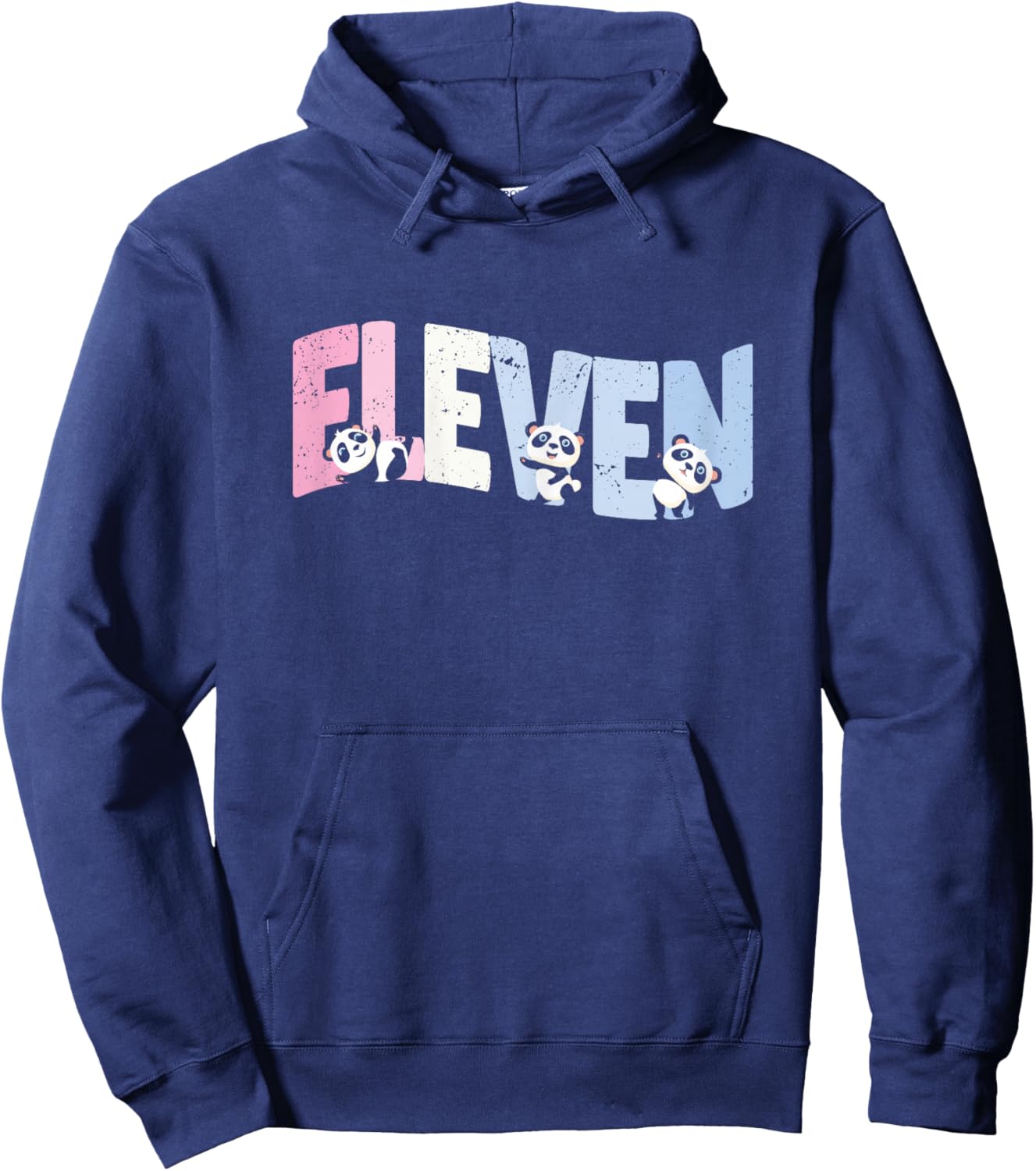 11 Year Old Cute Panda Birthday Girl 11th B-day Hoodie - Hoodie | Navy