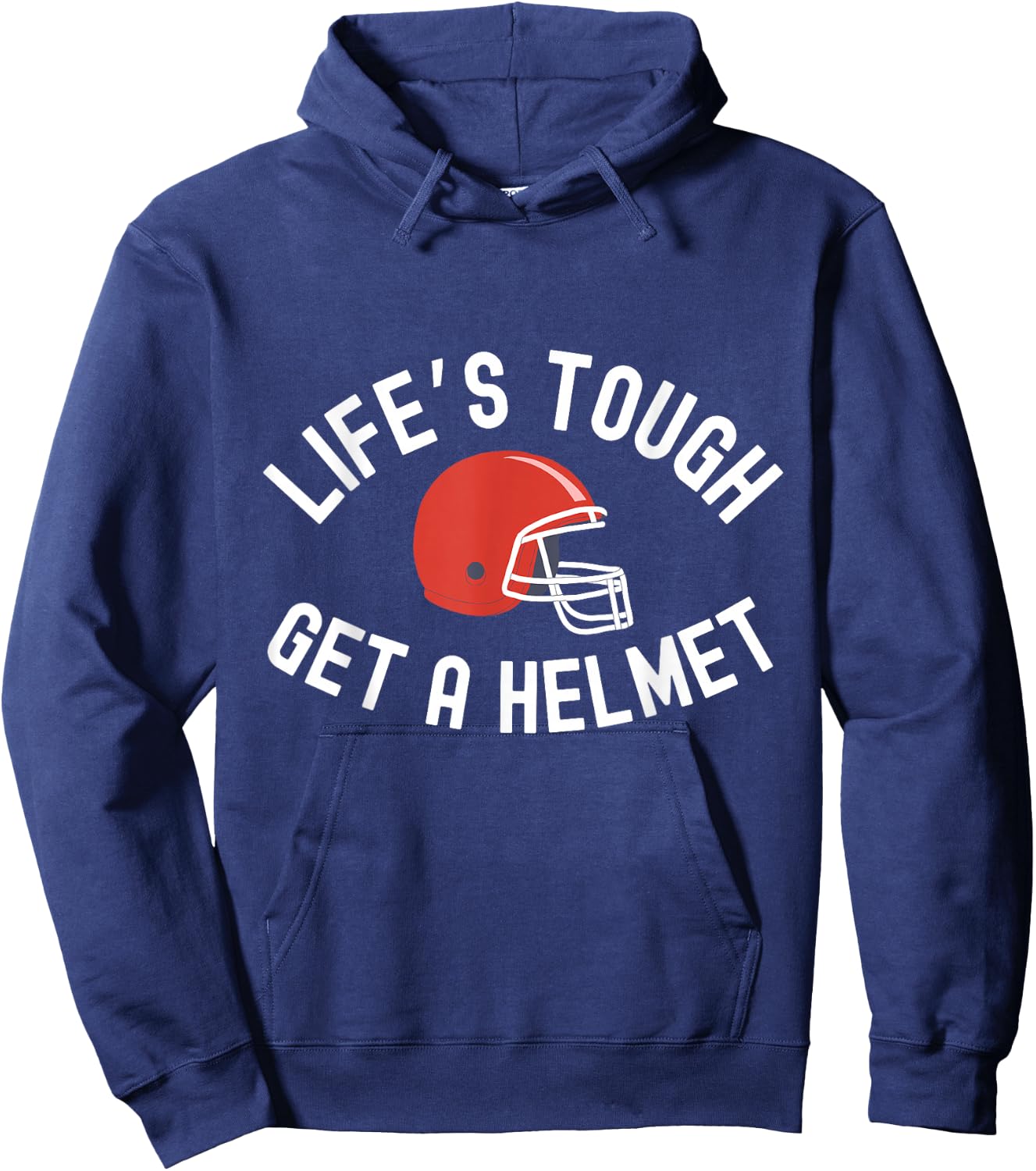 Funny Vintage Life's Tough Get a Helmet Man Hoodie - Hoodie | Navy