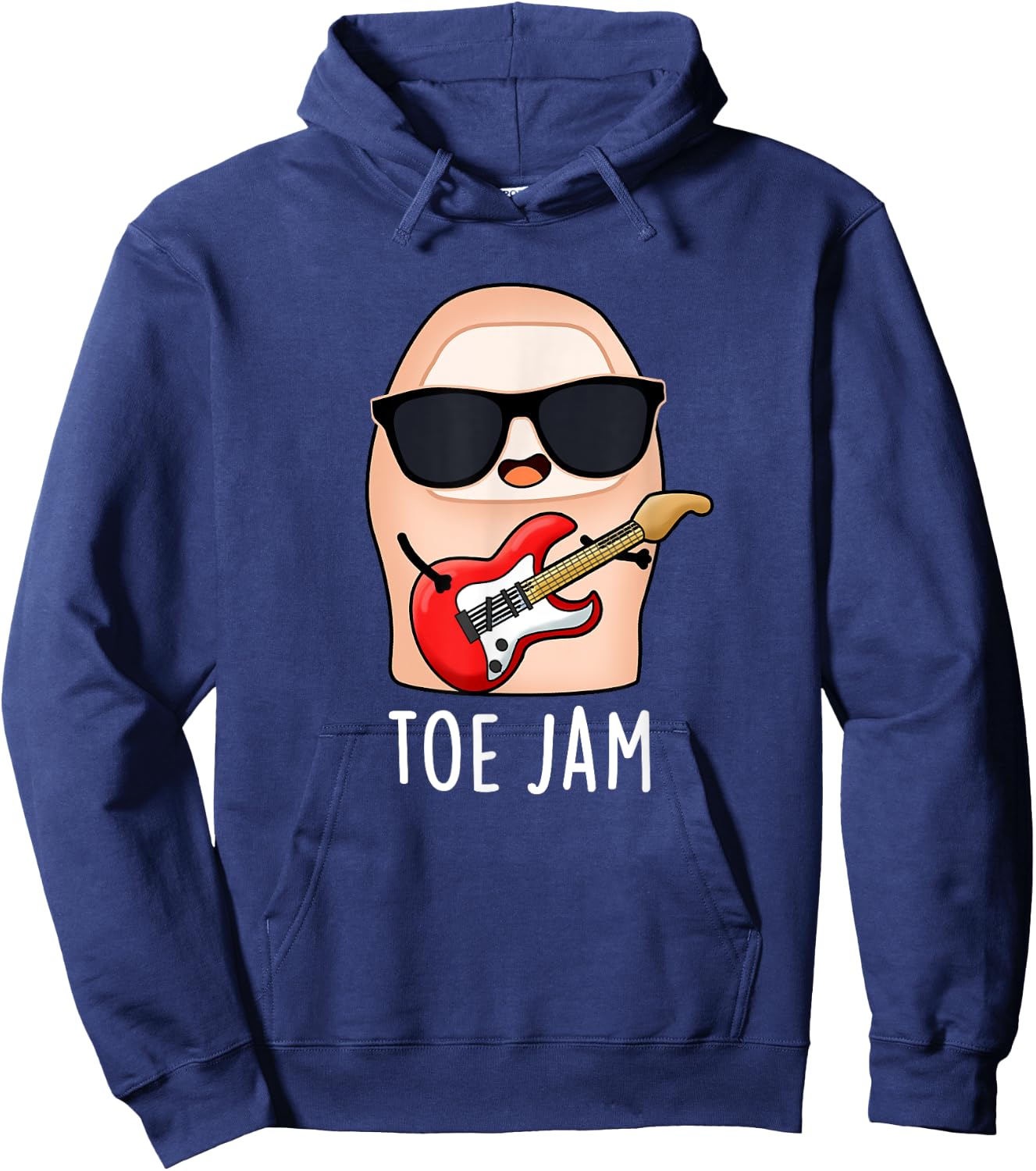 Toe Jam Funny Music Pun Hoodie - Hoodie | Navy