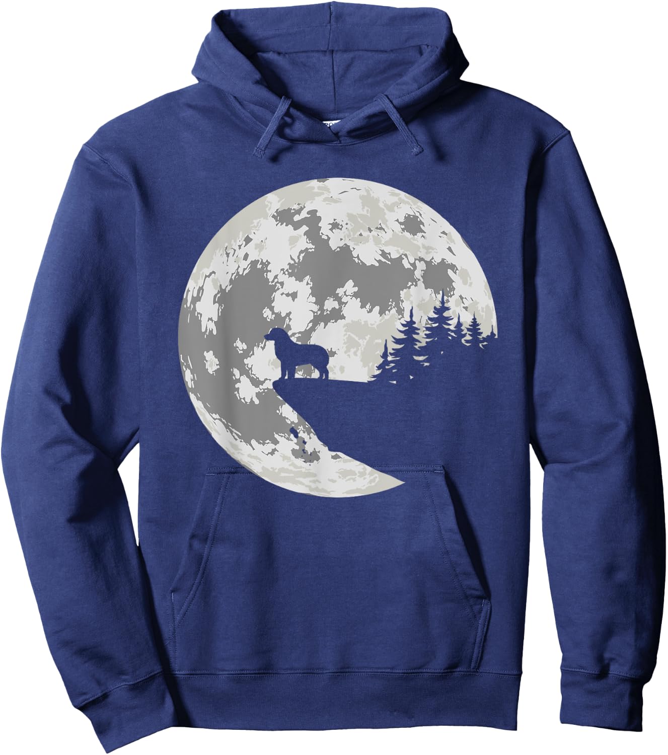 Australian Shepherd Moon Halloween Costume Hoodie - Hoodie | Navy