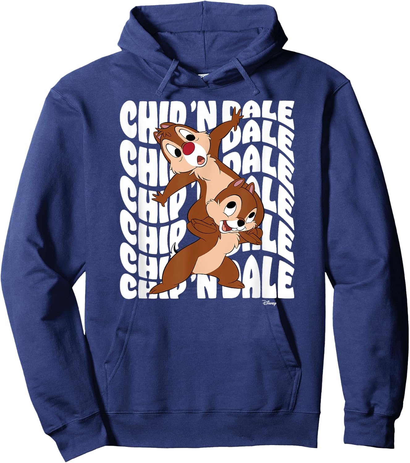 Chip 'N Dale Rescue Rangers - Wavy Stacked Hoodie - Hoodie | Navy