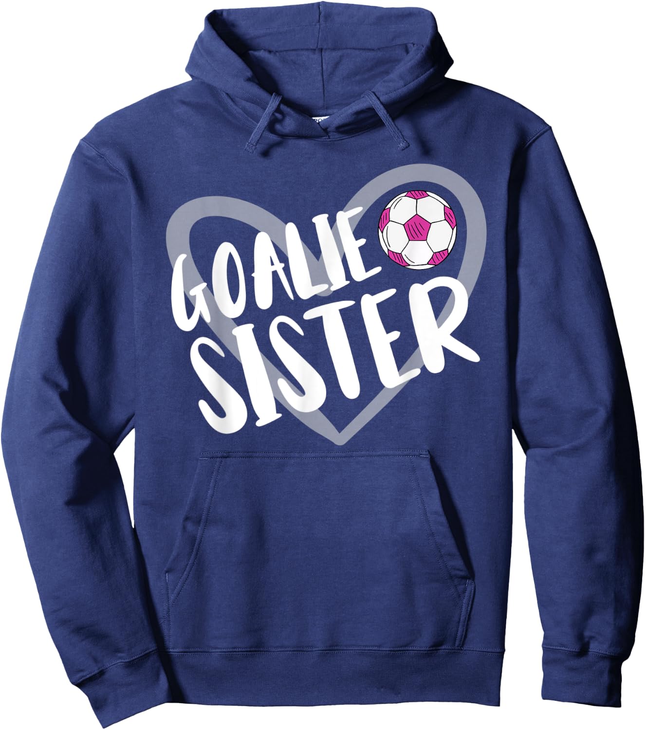 Soccer Goalie Sister Heart Hoodie - Hoodie | Navy