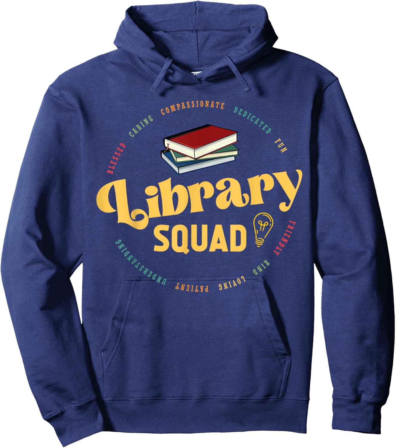 Library Worker Designs - Library Squad Hoodie - Hoodie | Navy