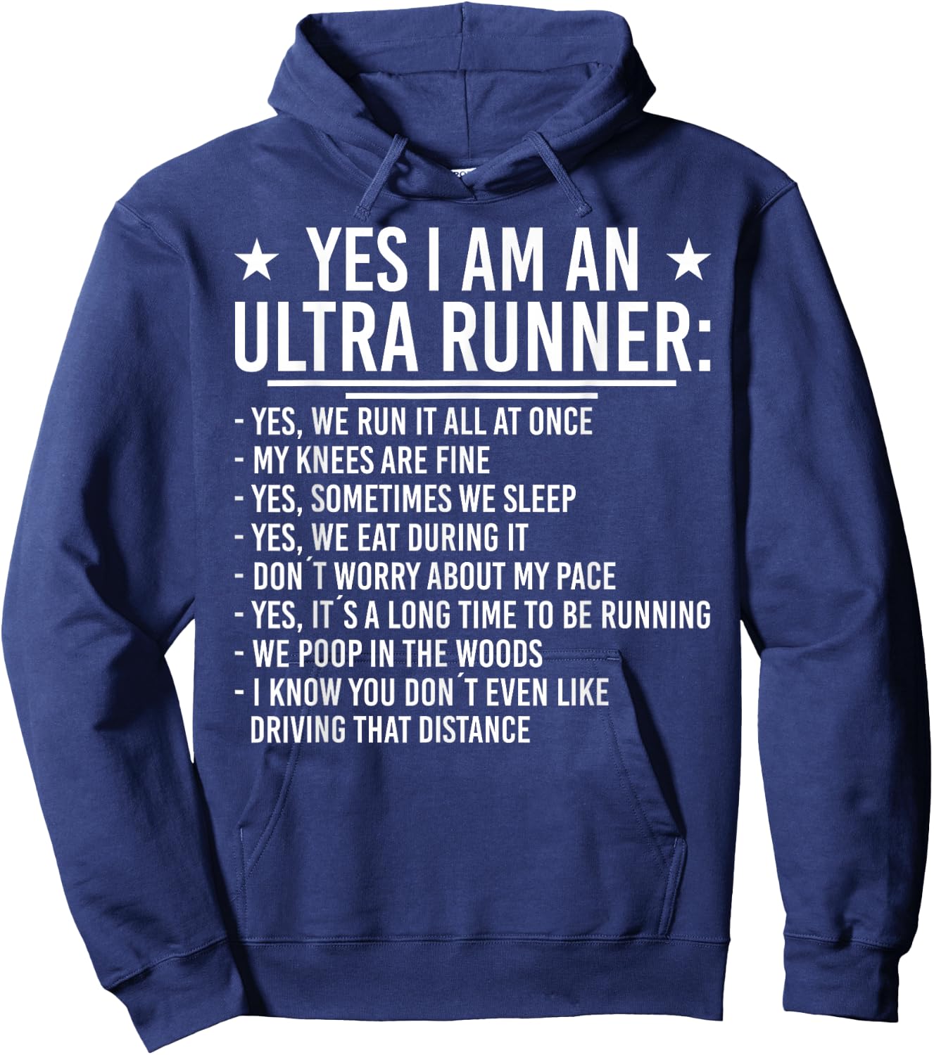 Yes I´m a ultra Runner Funny Ultra Marathon Hoodie - Hoodie | Navy
