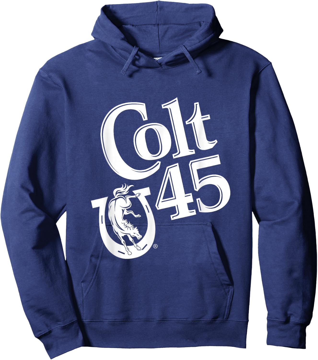 Colt 45 Beer Style - White Logo Hoodie - Hoodie | Navy
