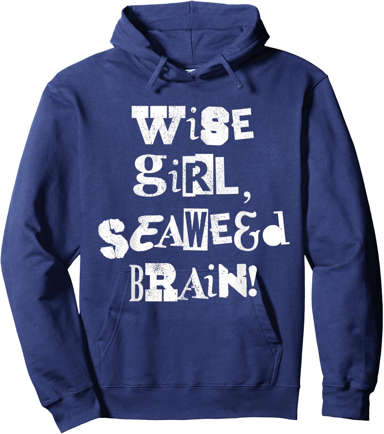 Wise Girl Seaweed Brain Seaweed Ocean Plants Hoodie - Hoodie | Navy