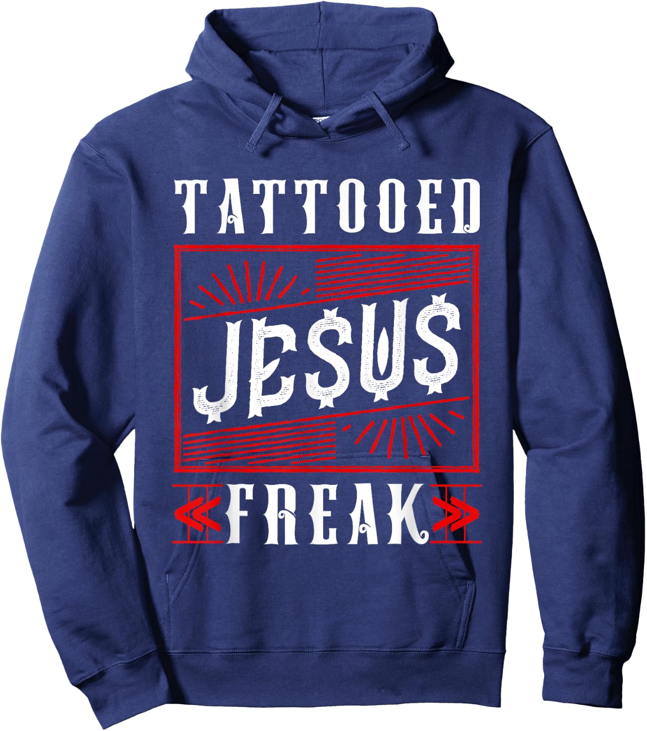 Tattooed Jesus Freaks Tattoo Hoodie - Hoodie | Navy