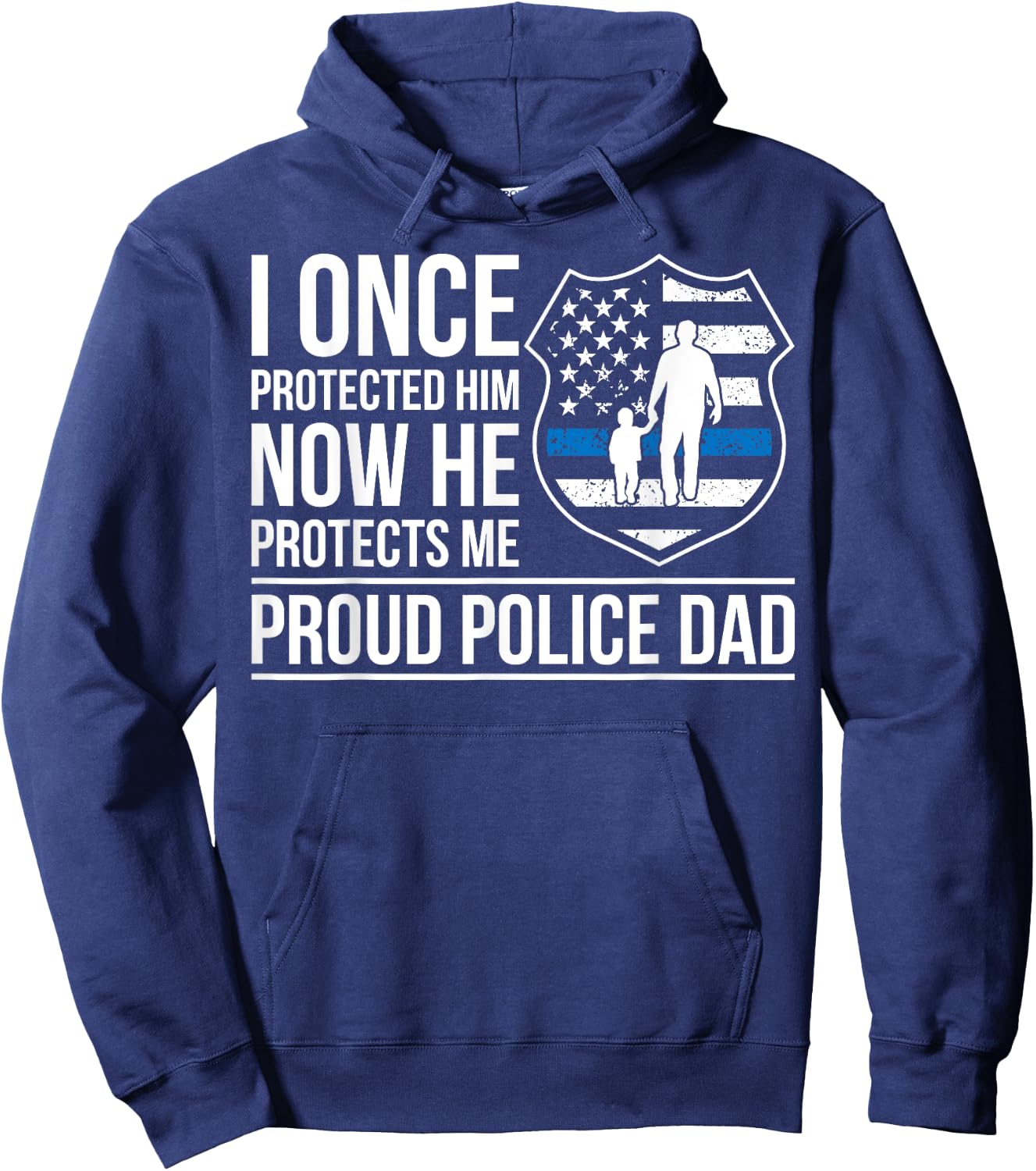 Proud Police Dad Of A Police Officer Father Hoodie - Hoodie | Navy