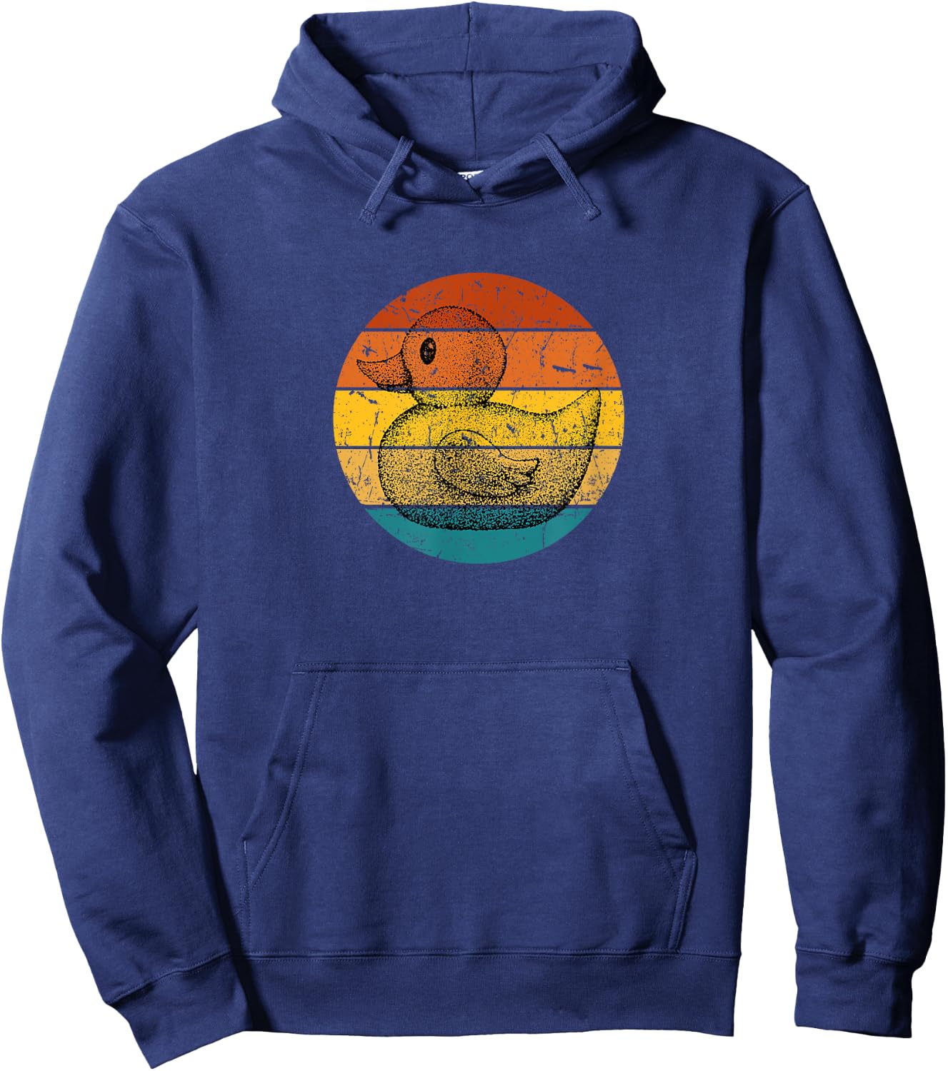 Duck Duck Retro Rubber Ducky Funny Meme Hoodie - Hoodie | Navy