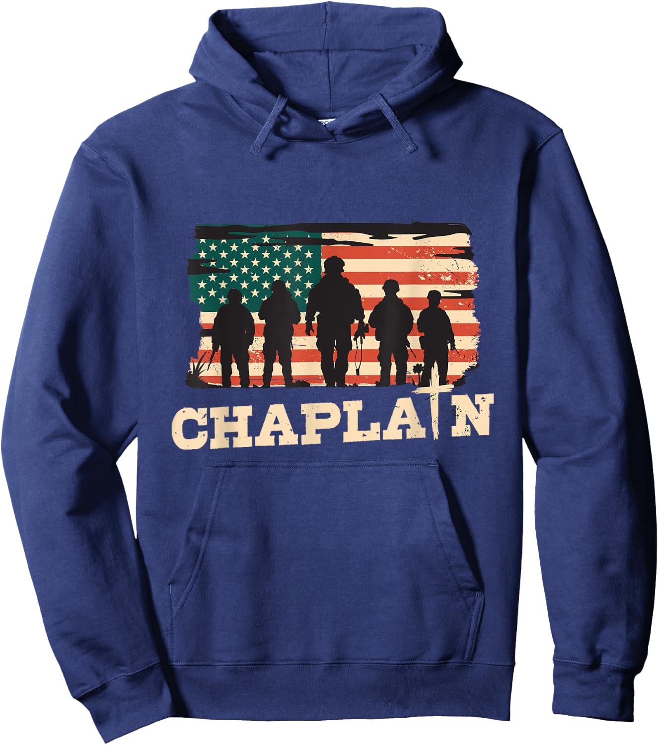 Military Chaplain US Flag Chaplain Hoodie - Hoodie | Navy