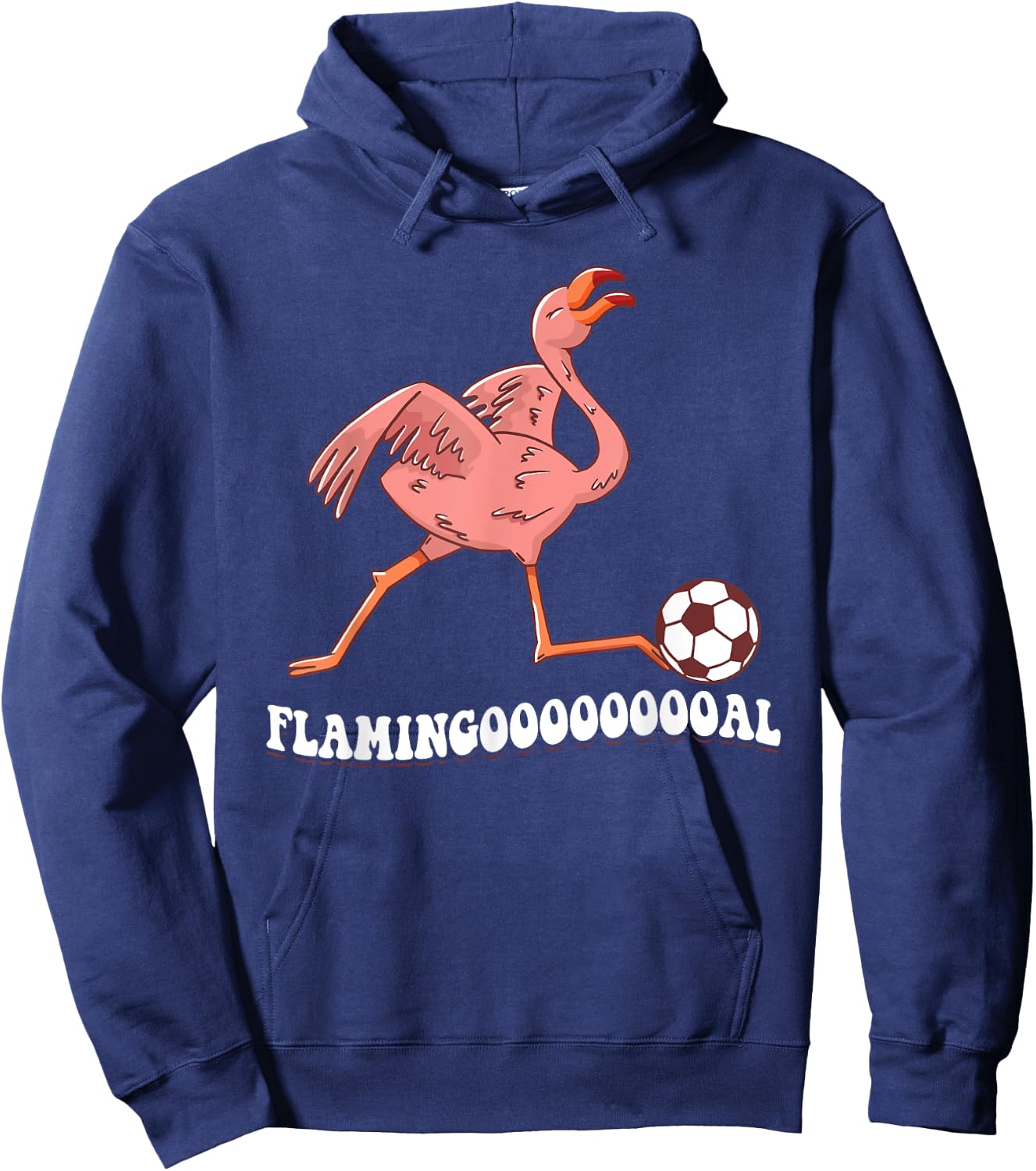 Flamingooooal Flamingo Soccer Ball Hoodie - Hoodie | Navy