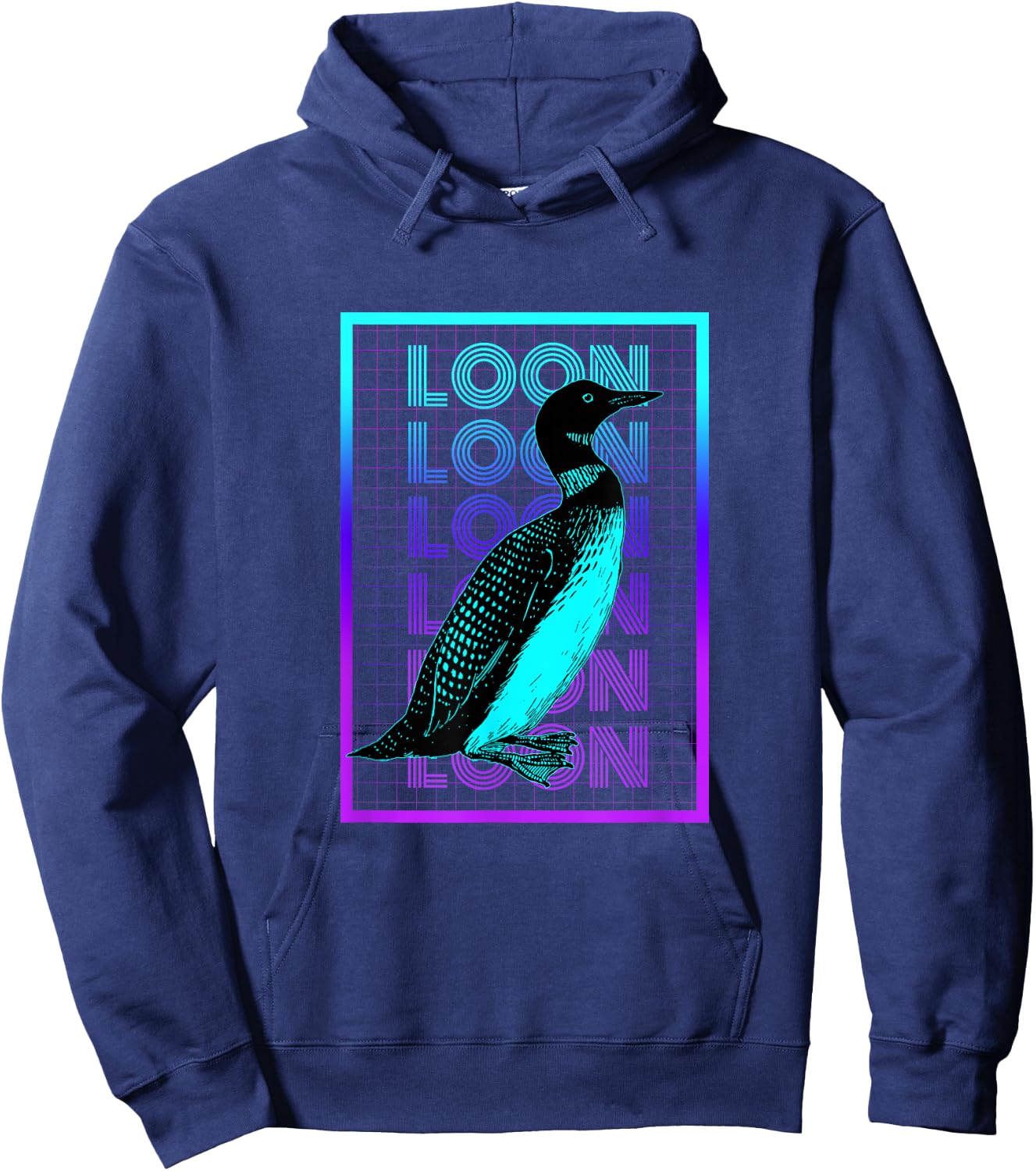 Loon Bird Lover Vintage Retro Loon Hoodie - Hoodie | Navy