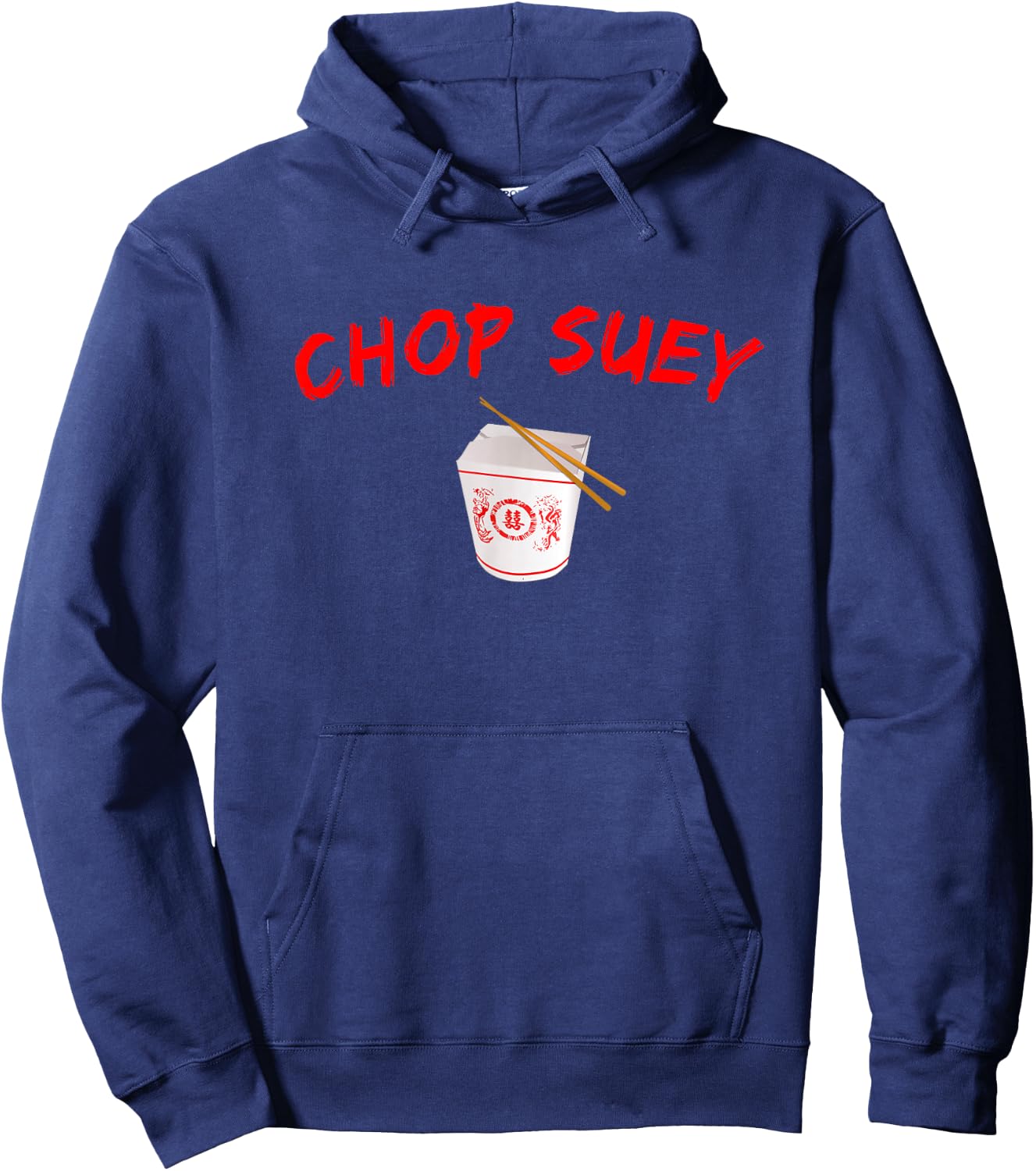 Graphic Chinese Food Apparel-Chop Suey Hoodie - Hoodie | Navy