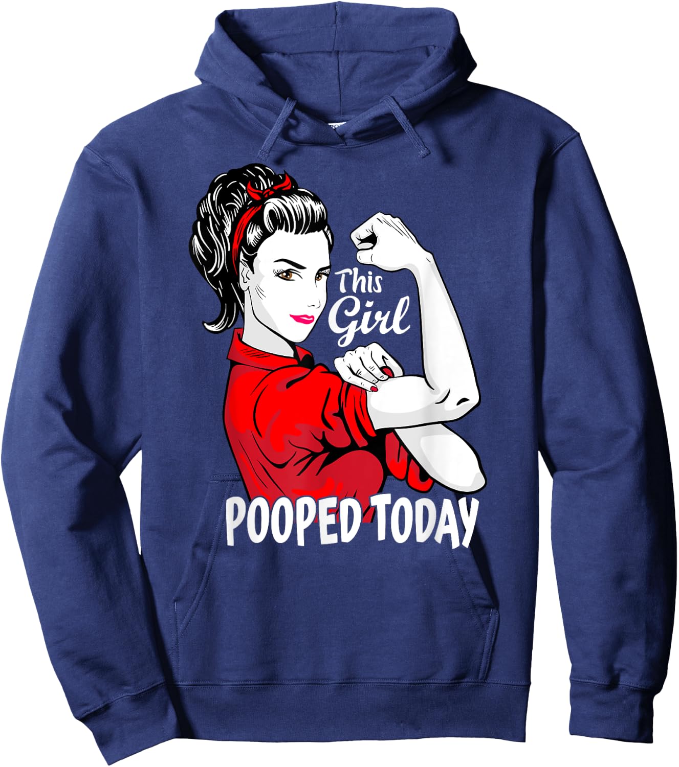 This Girl Pooped Today - Humor I Pooped Today Hoodie - Hoodie | Navy