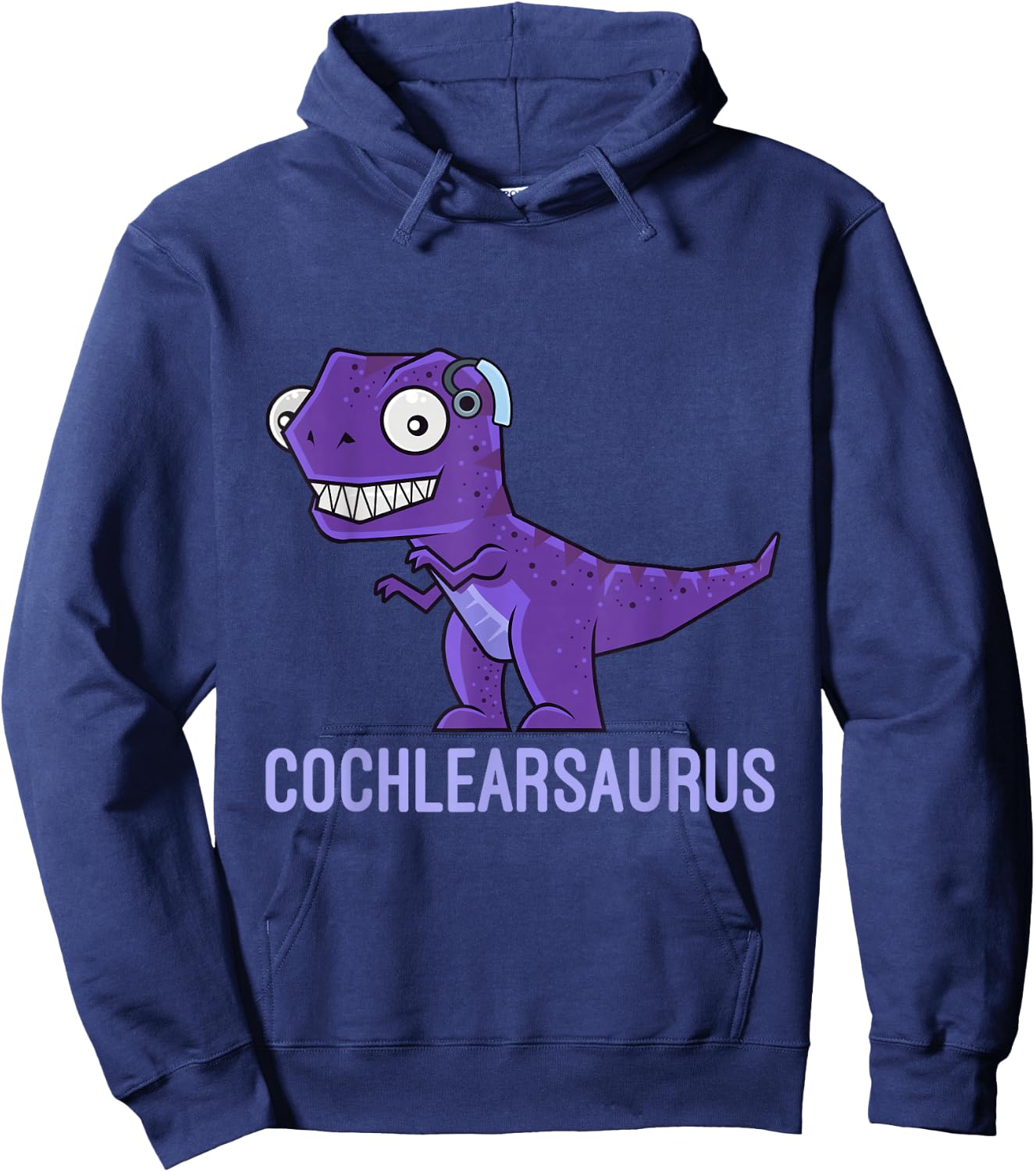 Cochlearsaurus | Cochlear Implant Gift Ideas Hoodie - Hoodie | Navy