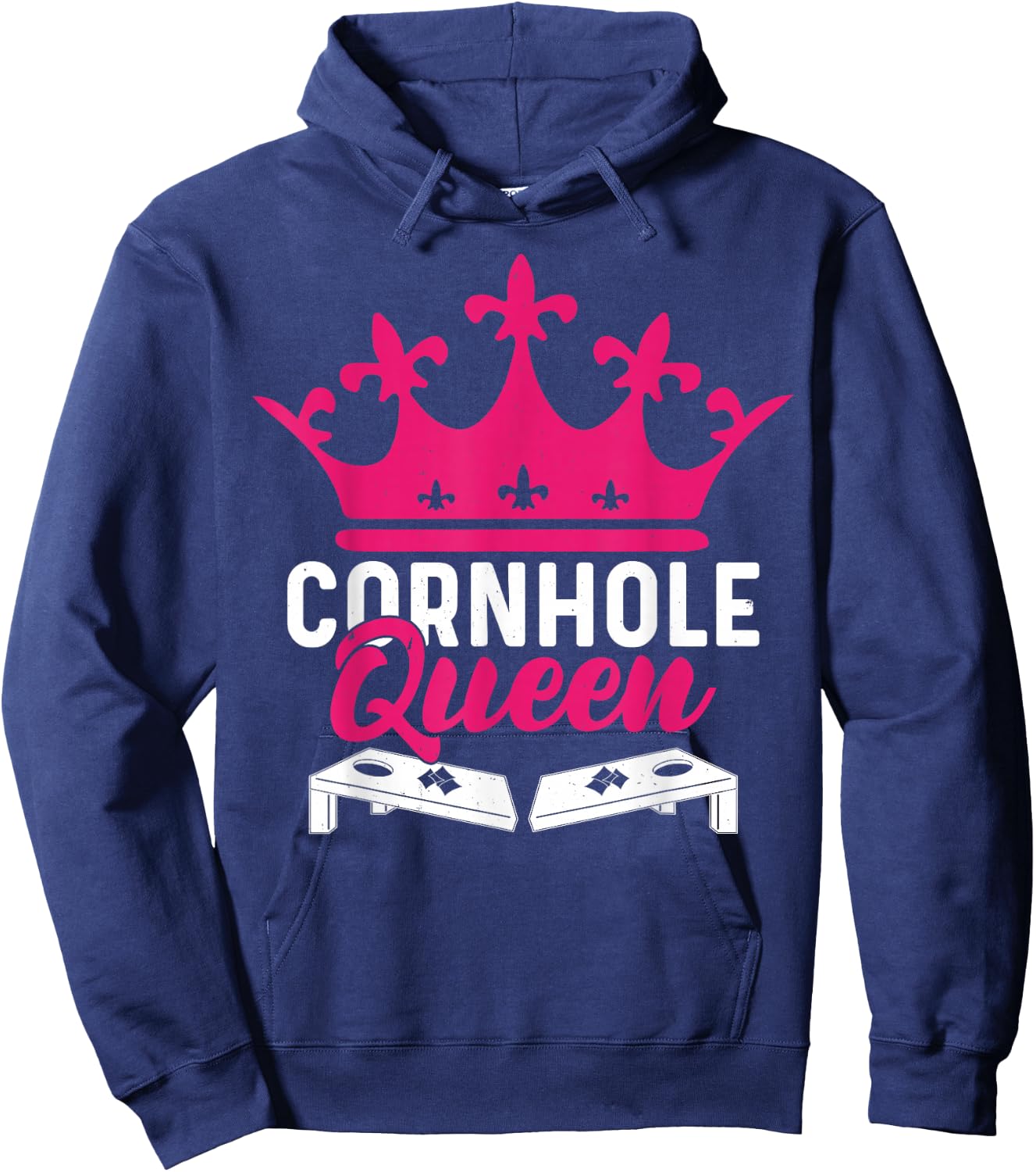 Cornhole Queen Funny Cornhole Hoodie - Hoodie | Navy