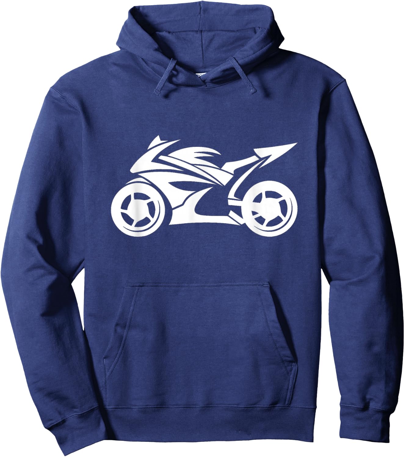 Ninja Motorcycle Silhouette Logo Hoodie - Hoodie | Navy