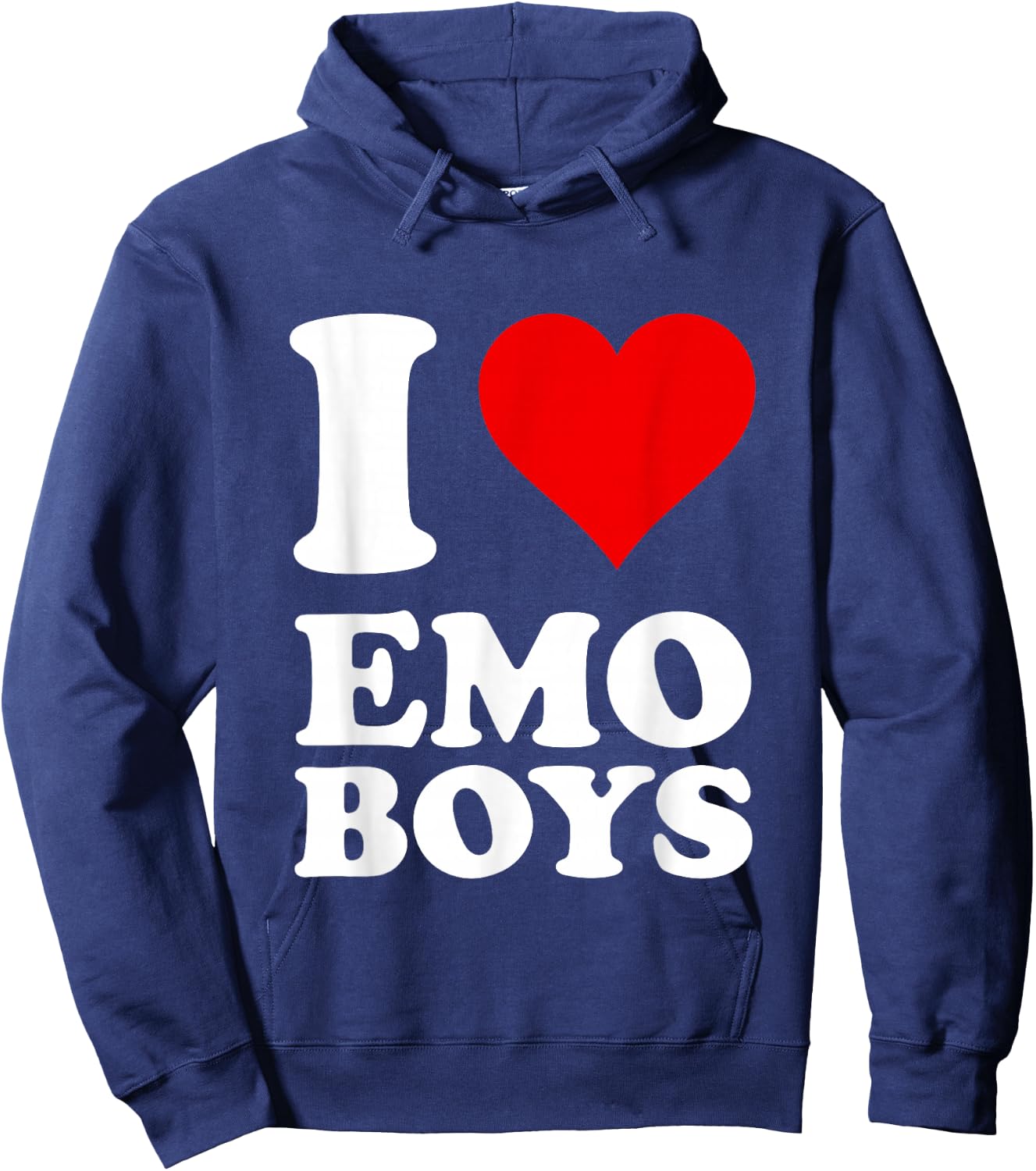 I Love Emo Boys Hoodie - Hoodie | Navy