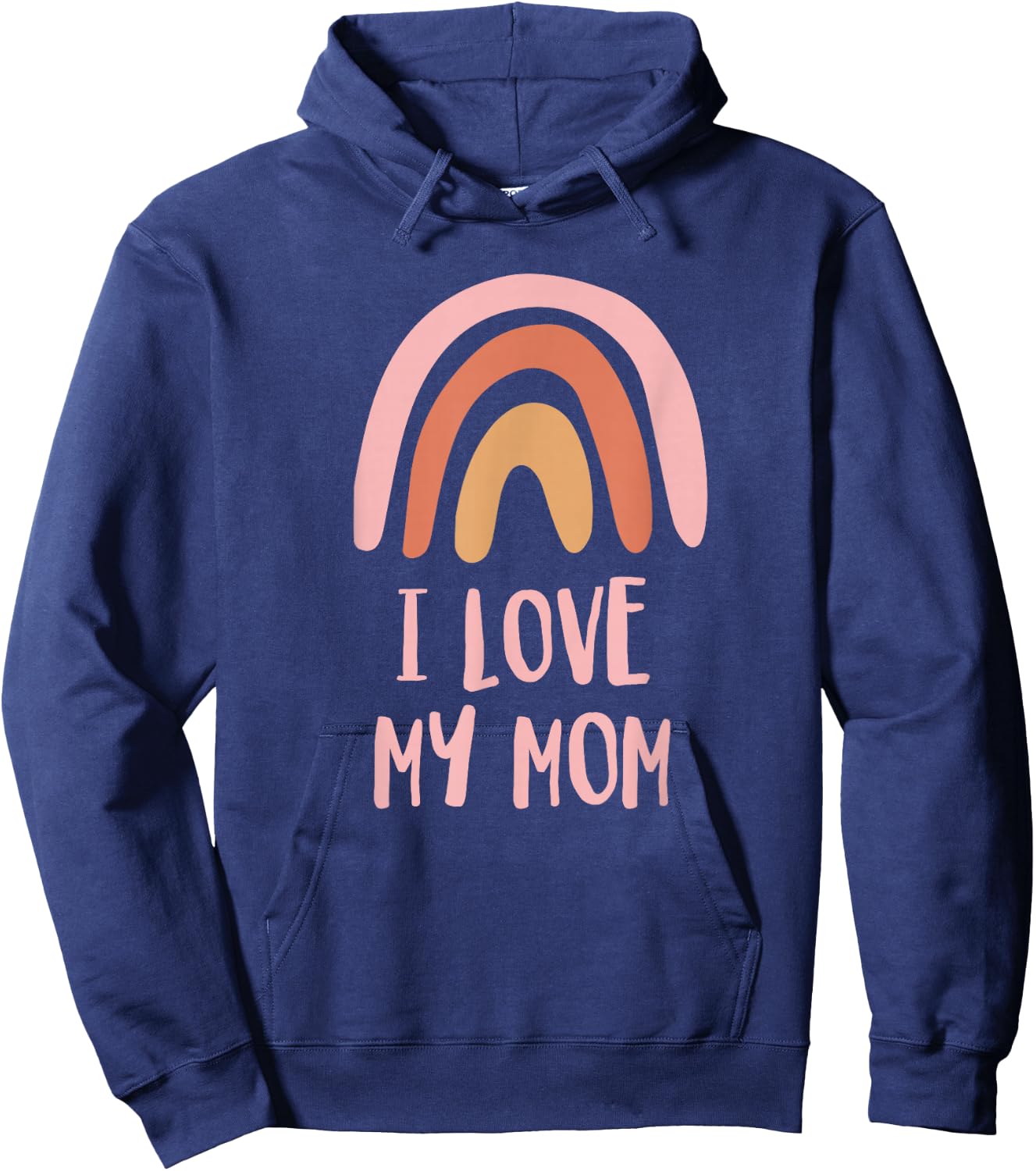 I Love My Mom Retro Vintage Cool Hoodie - Hoodie | Navy