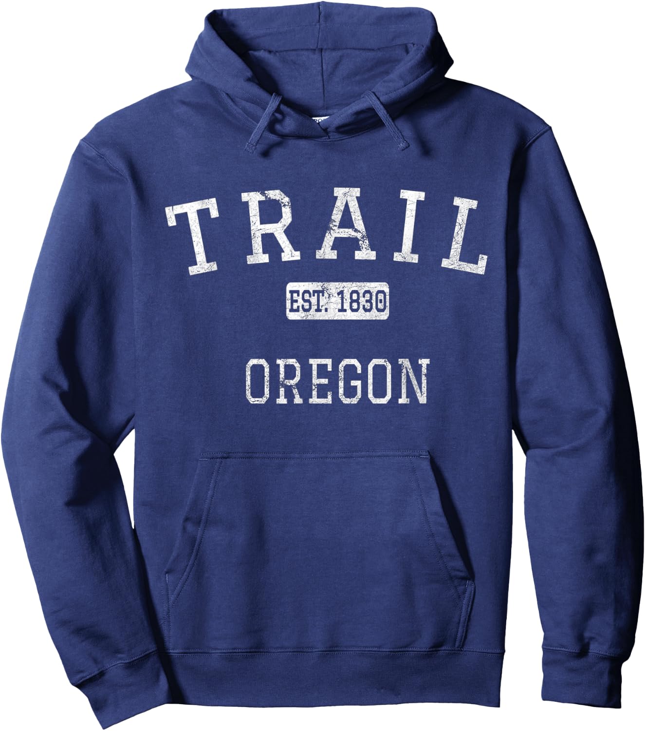 Trail Oregon OR Vintage Hoodie - Hoodie | Navy