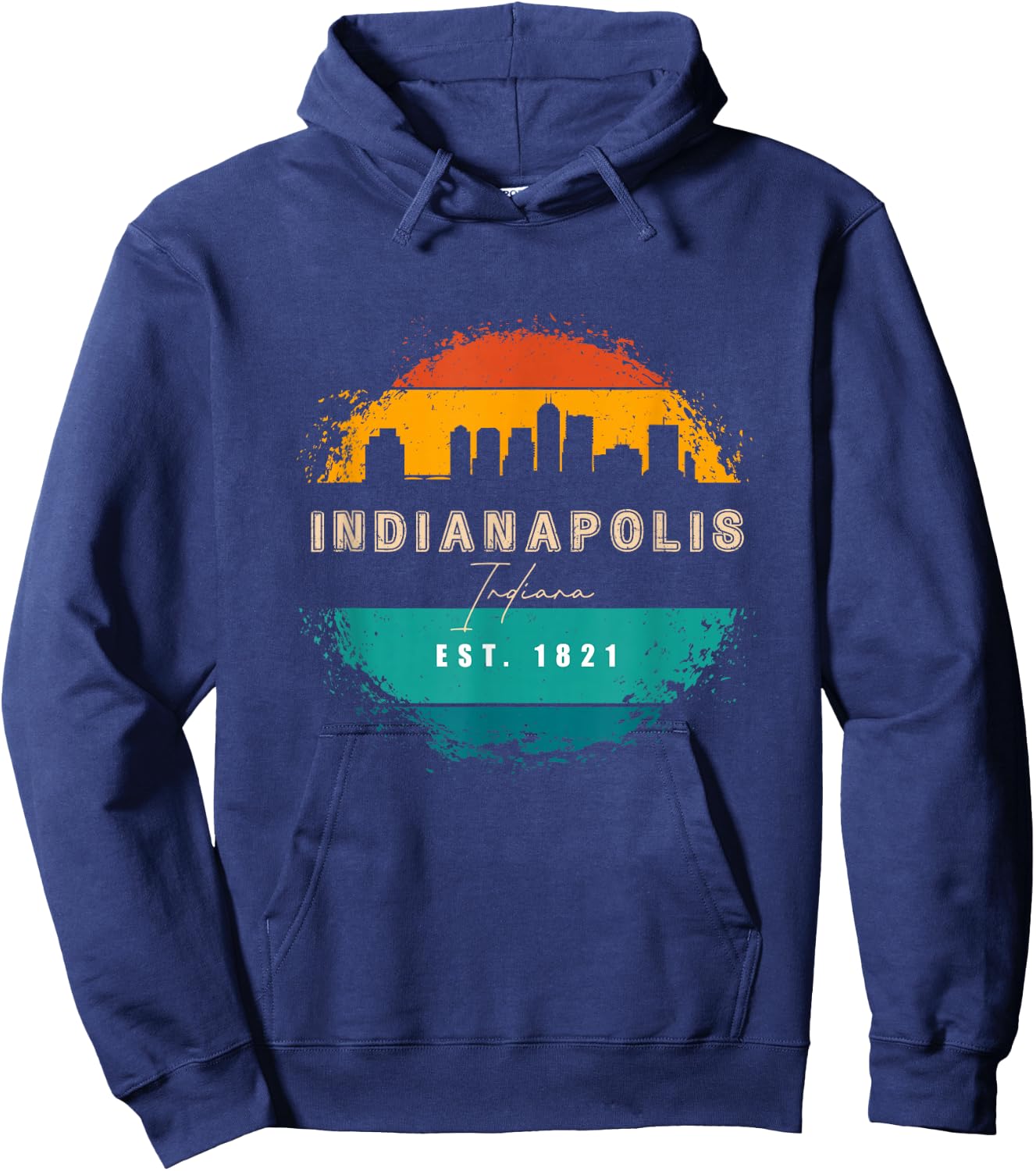 City of Indianapolis Indiana Hoodie - Hoodie | Navy